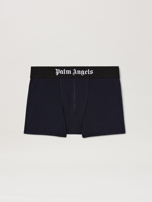 PALM ANGELS  Logo band blpack boxer NAVY BLUE - BLACK PMUH003S25FAB001