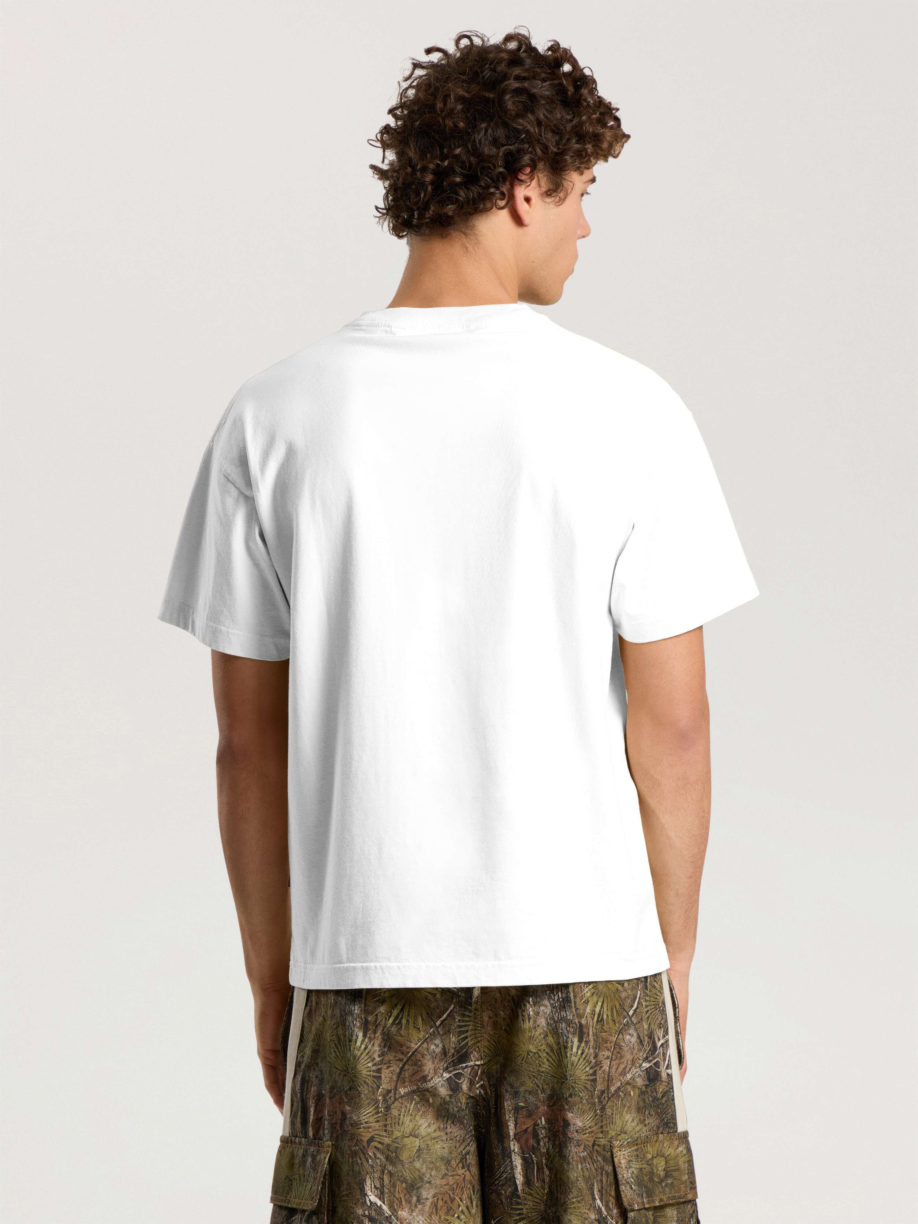 Neck Logo Regular T-Shirt PALM ANGELS Neck Logo Regular T-Shirt OFF WHITE - BLACK PAMAA01F26JR01