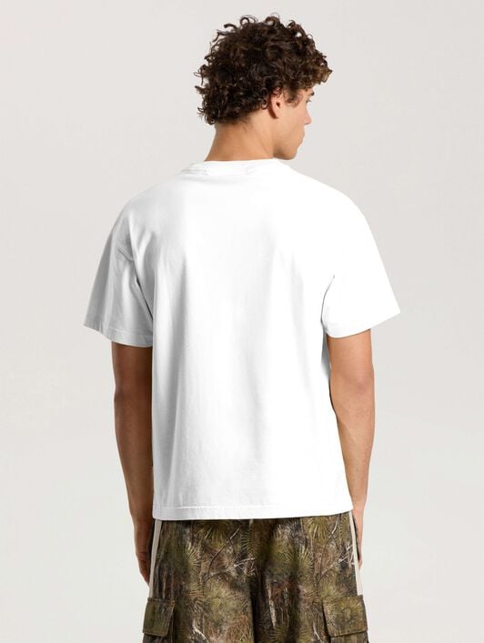 Neck Logo Regular T-Shirt PALM ANGELS Neck Logo Regular T-Shirt OFF WHITE - BLACK PAMAA01F26JR01