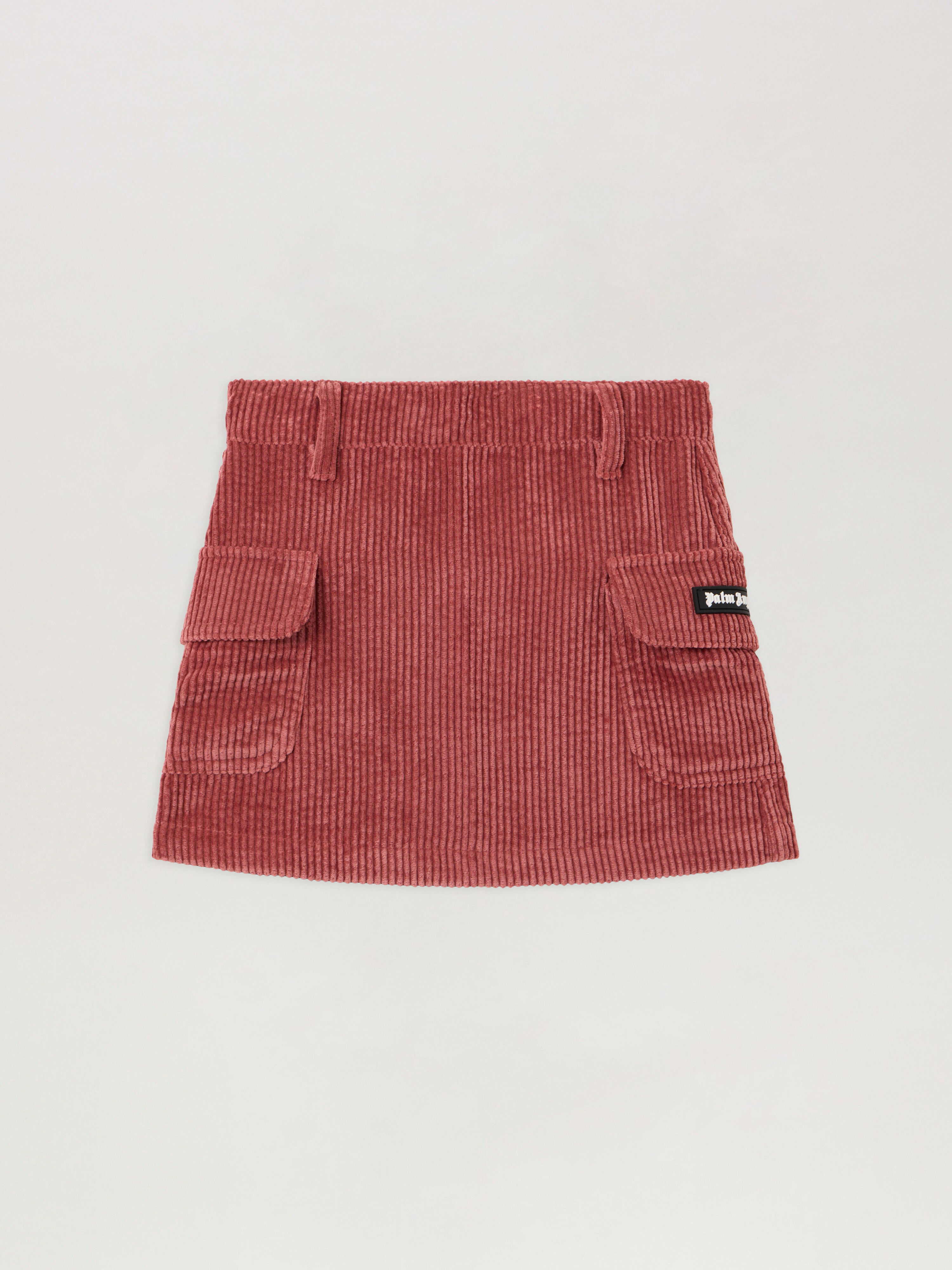 PALM ANGELS Pa  Corduroy Mini Cargo Skirt ANTIQUE ROSE OFF WHITE PGCU007F25FAB001