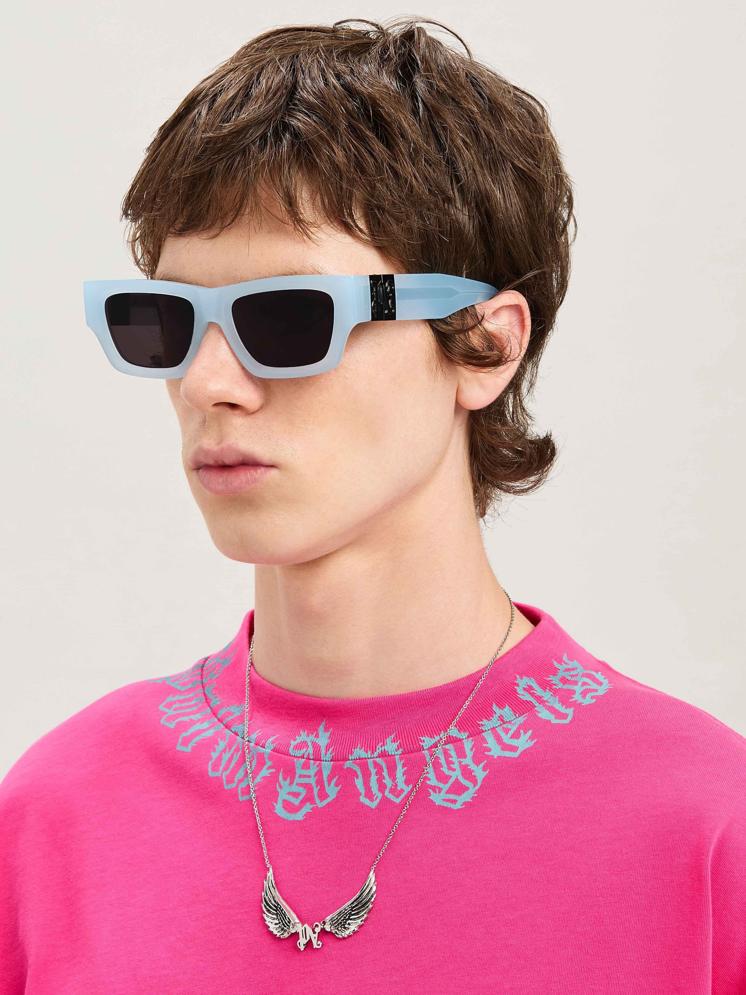 PALM ANGELS  Magnolia sunglasses LIGHT BLUE - DARK GREY PERI10JS25PLA001