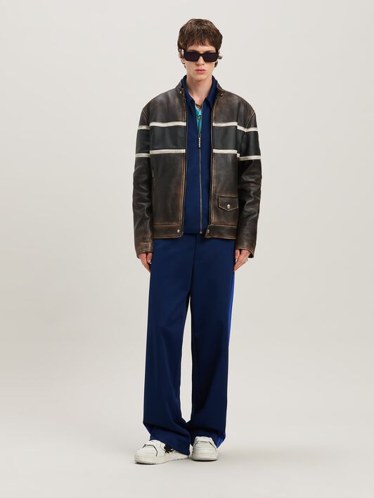 PALM ANGELS  Trainingsjacke NAVY BLUE - BLUE PMBD086S25FAB001