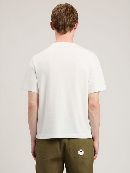 PALM ANGELS Palm Sunset T-Shirt OFF WHITE MULTICOLOR PMAA109S26JER00C