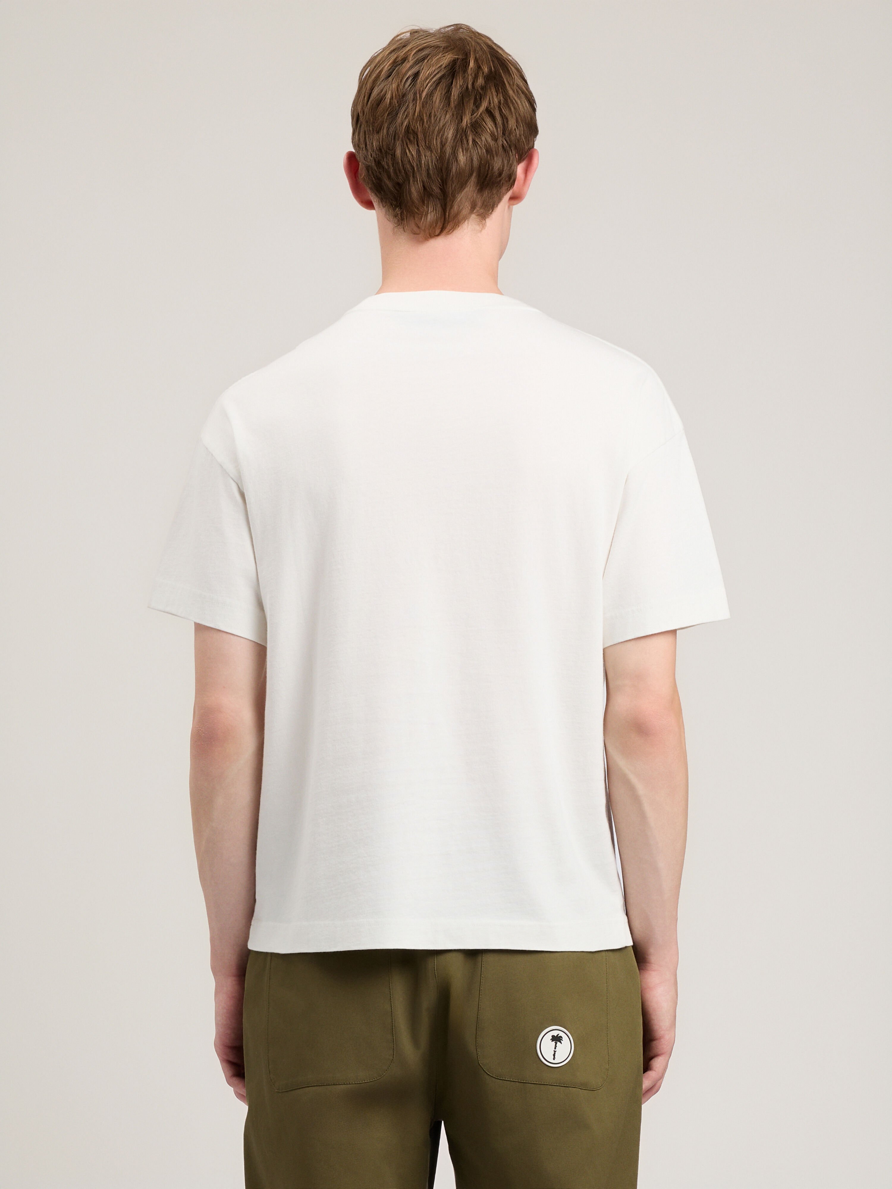 PALM ANGELS Palm Sunset T-Shirt OFF WHITE MULTICOLOR PMAA109S26JER00C