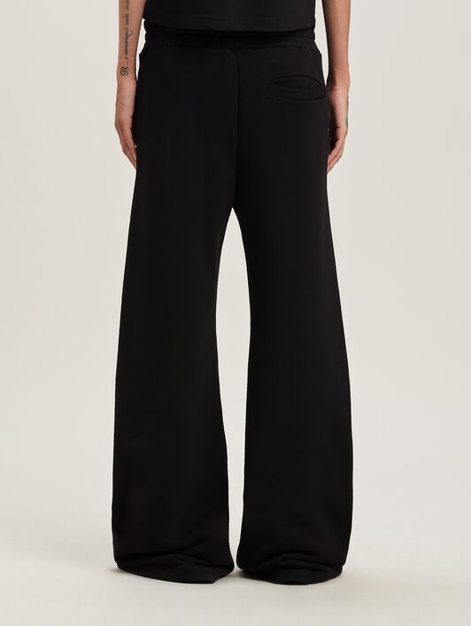 PALM ANGELS  Jogginghose mit Block-Logo BLACK - OFF WHITE PWCH025S25FLE002