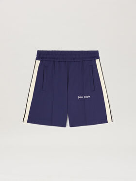 PALM ANGELS Classic Logo Track Shorts Navy Blue  Off NAVY BLUE  OFF WHITE PMCL004C99FAB001