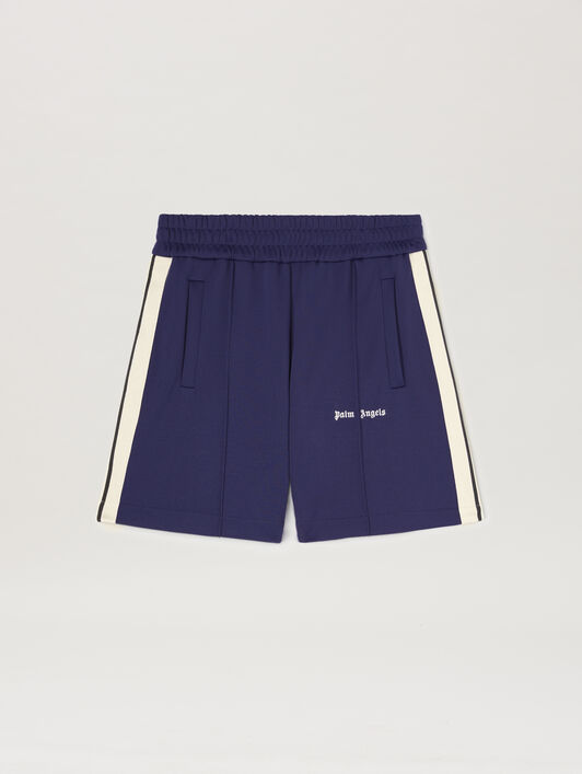 Classic Logo Track Shorts Navy Blue Off PALM ANGELS Classic Logo Track Shorts Navy Blue Off NAVY BLUE OFF WHITE PMCL004C99FAB001