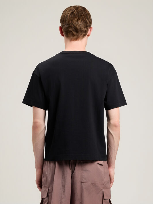 PALM ANGELS Skull T-Shirt BLACK OFF WHITE PMAA109S26JER004