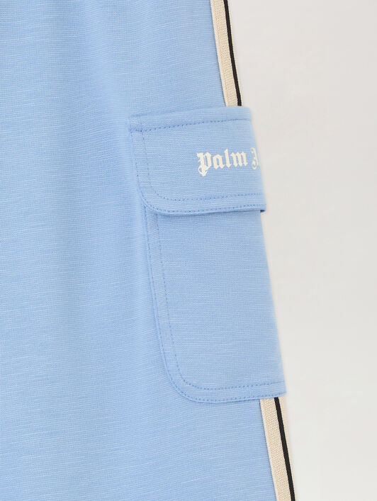 PALM ANGELS Track Cargo Sweatpant CELESTE/LIGHT BLUE PB4X005S26FLE001