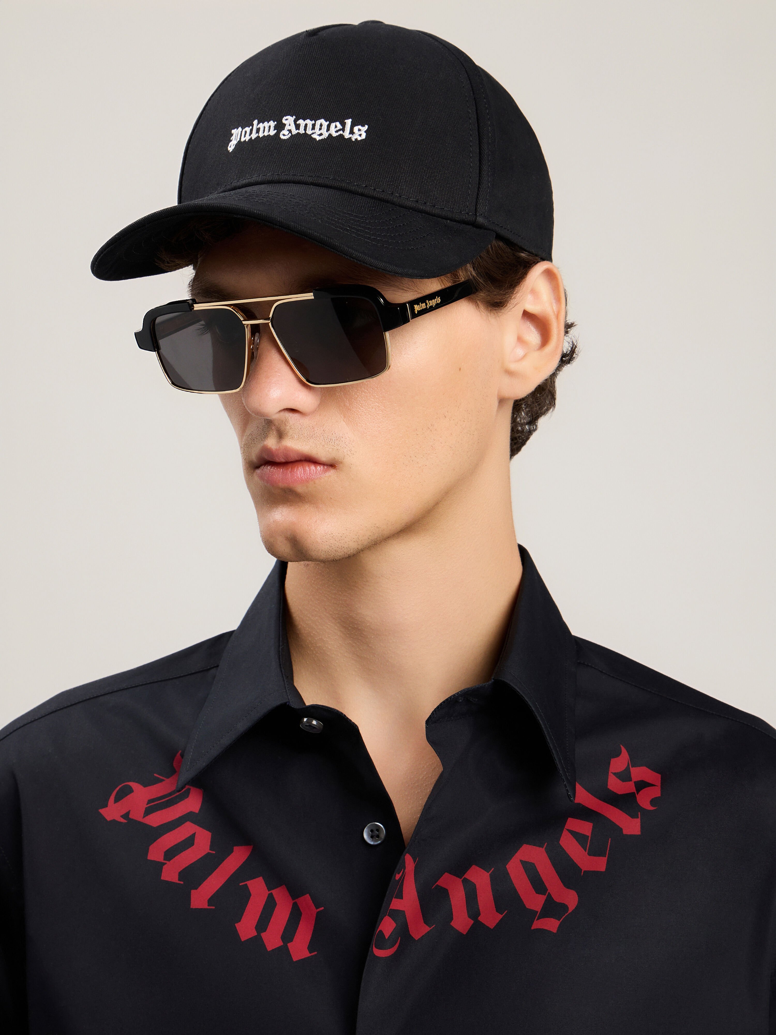 Classic Logo Cap in BLACK OFF WHITE for Men | Palm Angels®
