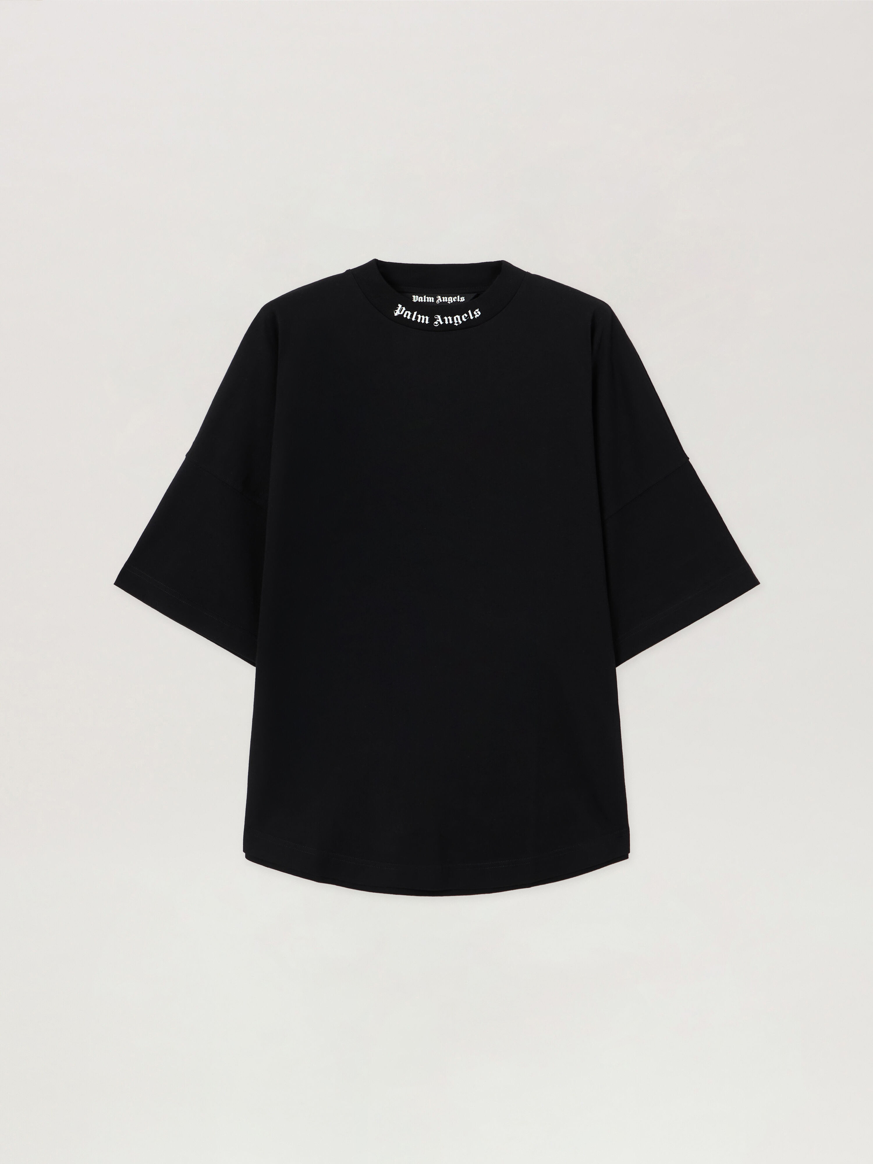 PALM ANGELS Classic Logo Over Tee BLACK WHITE PMAA002C99JER001