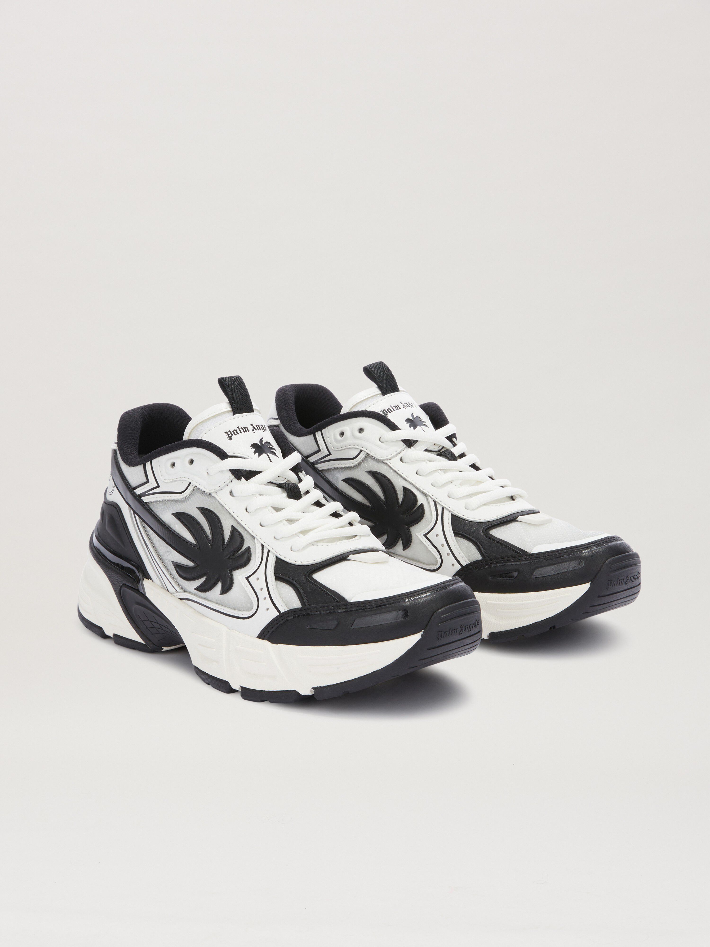 PALM ANGELS  PA 4 Leder Sneaker BLACK - WHITE PMIA102S25FAB001