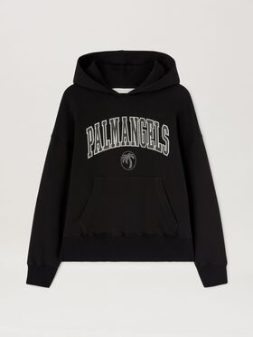 PALM ANGELS  College-Hoodie BLACK - SILVER PWBA057S25FAB001