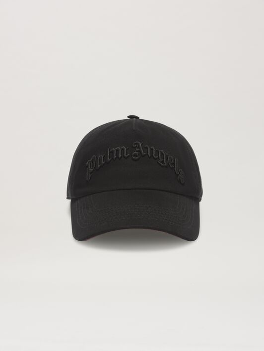 PALM ANGELS  Embroidered Curved Logo baseball cap BLACK - BLACK PMLB10AS25FAB001