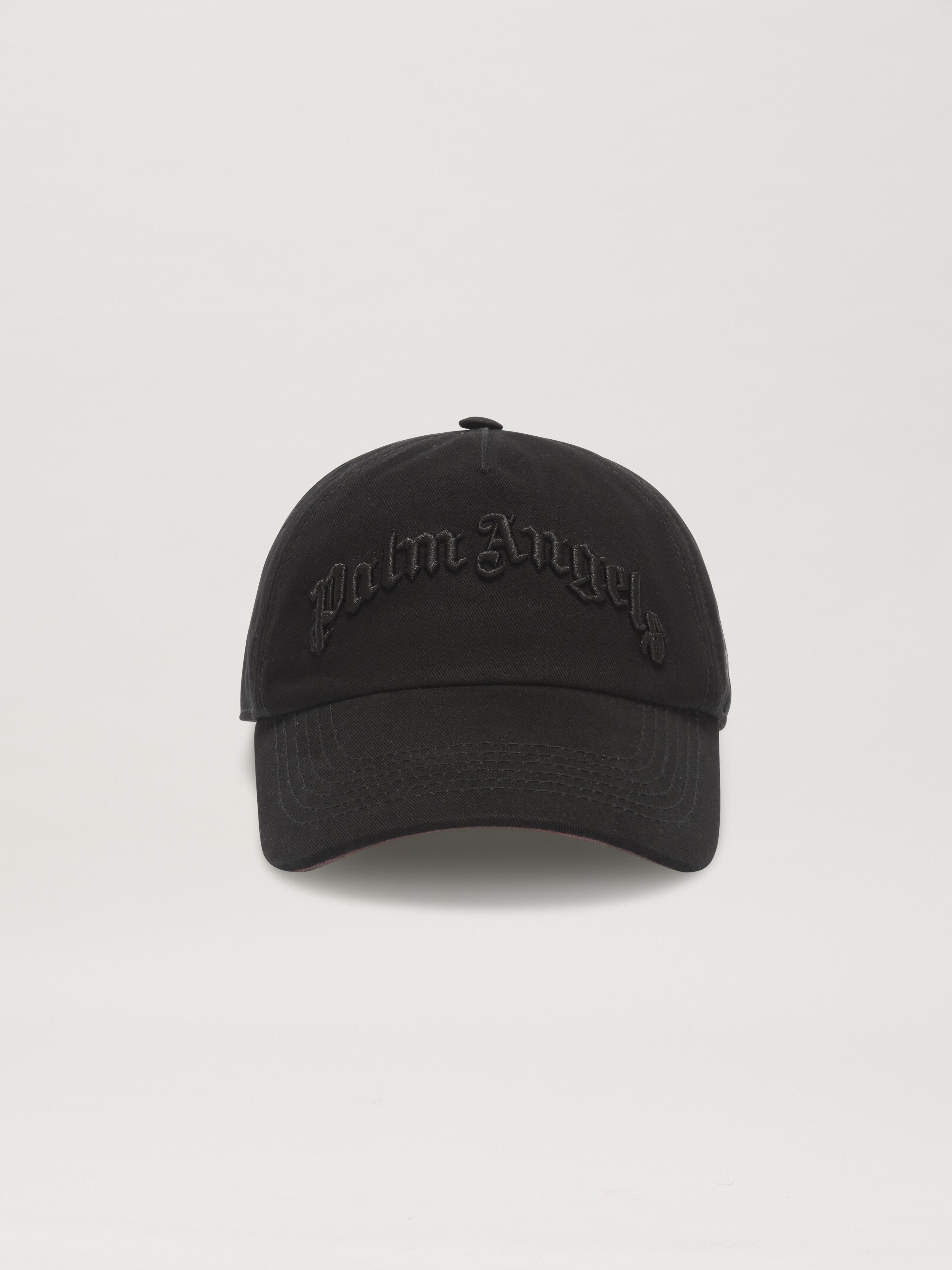 PALM ANGELS  Embroidered Curved Logo baseball cap BLACK - BLACK PMLB10AS25FAB001