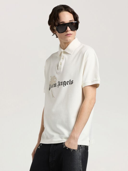 Palm Drift Polo S/S PALM ANGELS Palm Drift Polo S/S OFF WHITE - BLACK PAMGB02W26FB06