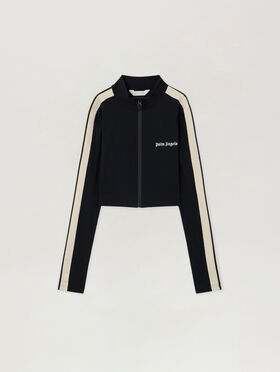 PALM ANGELS Classic Logo Training Jacket BLACK OFF WHITE PWVB001S26FAB001