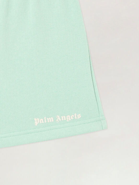 PALM ANGELS Classic Logo Sweat Short VERDE CHIARO/LIGHT GREEN PB6X003S26FLE001