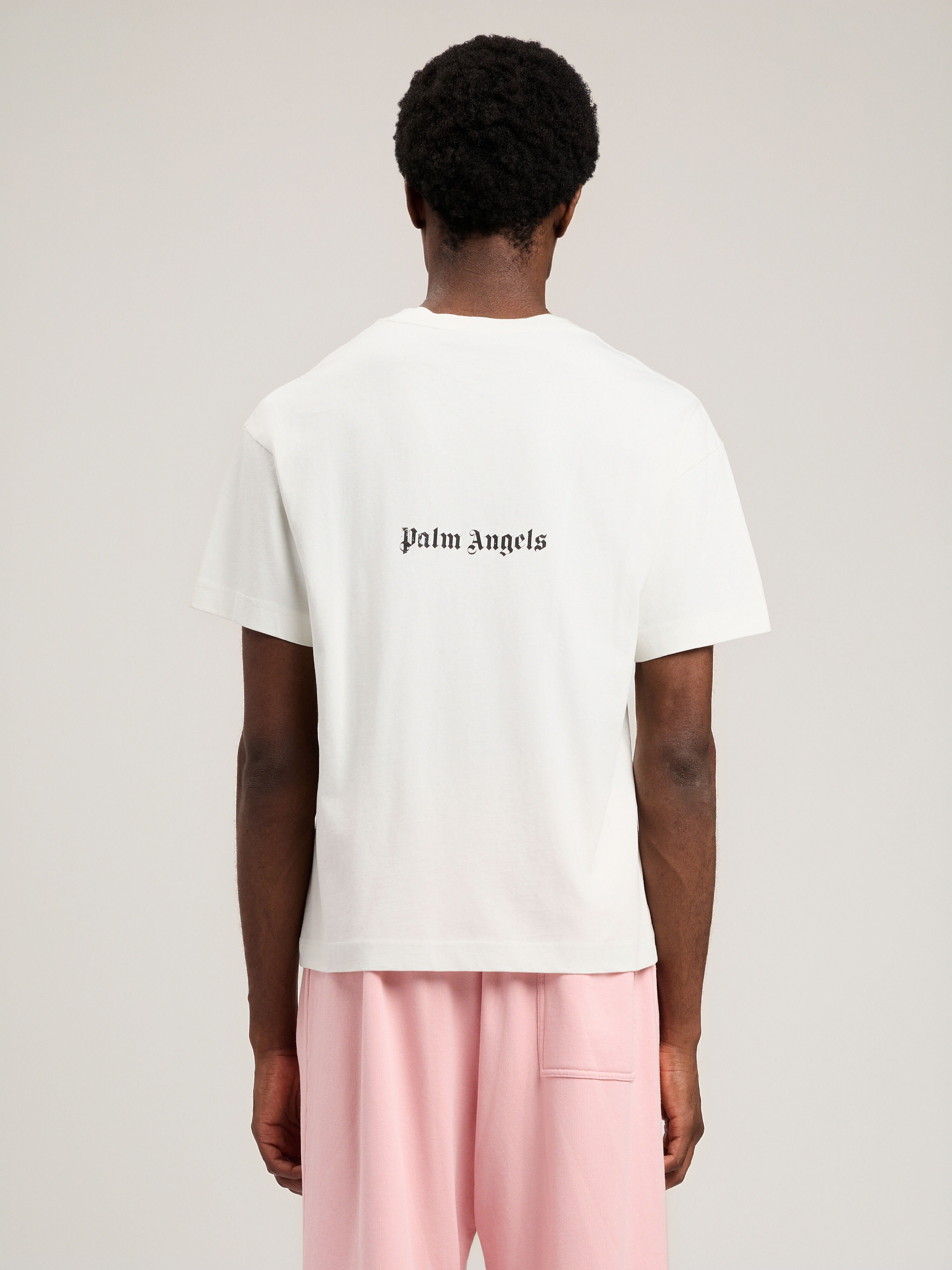 PALM ANGELS Statement T-Shirt OFF WHITE BLACK PMAA109S26JER005