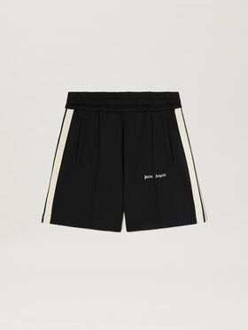 PALM ANGELS Classic Logo Track Shorts Black Off Whit BLACK OFF WHITE PMCL004C99FAB001