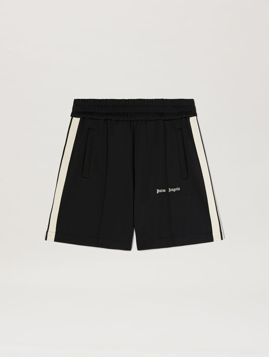 Classic Logo Track Shorts Black Off Whit PALM ANGELS Classic Logo Track Shorts Black Off Whit BLACK OFF WHITE PMCL004C99FAB001