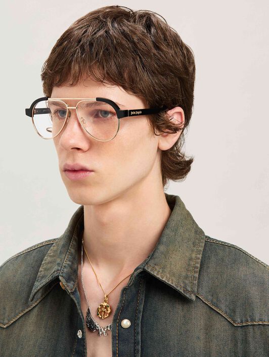 PALM ANGELS  Style 18 eyewear BLACK - NO COLOR PERJ018S25PLA001