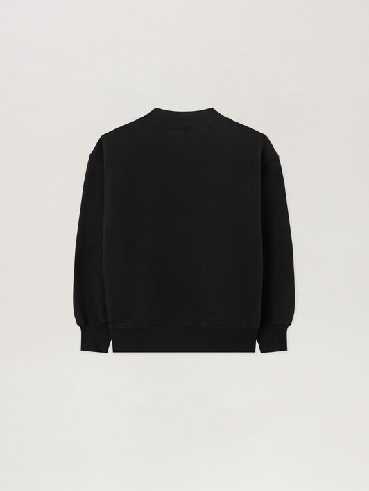 PALM ANGELS Palm Dog Crewneck NERO/BLACK PBBA012S26FLE009