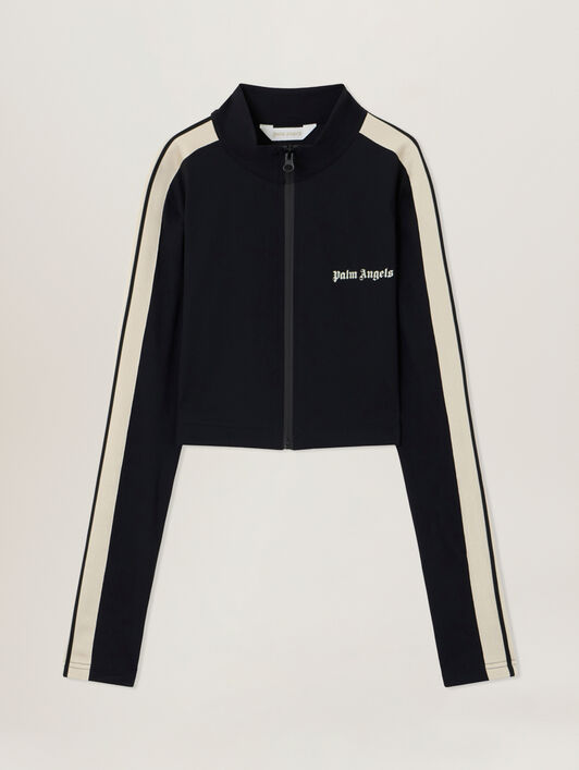 PALM ANGELS Classic Logo Training Jacket BLACK - OFF WHITE PAWVO04F26FB01