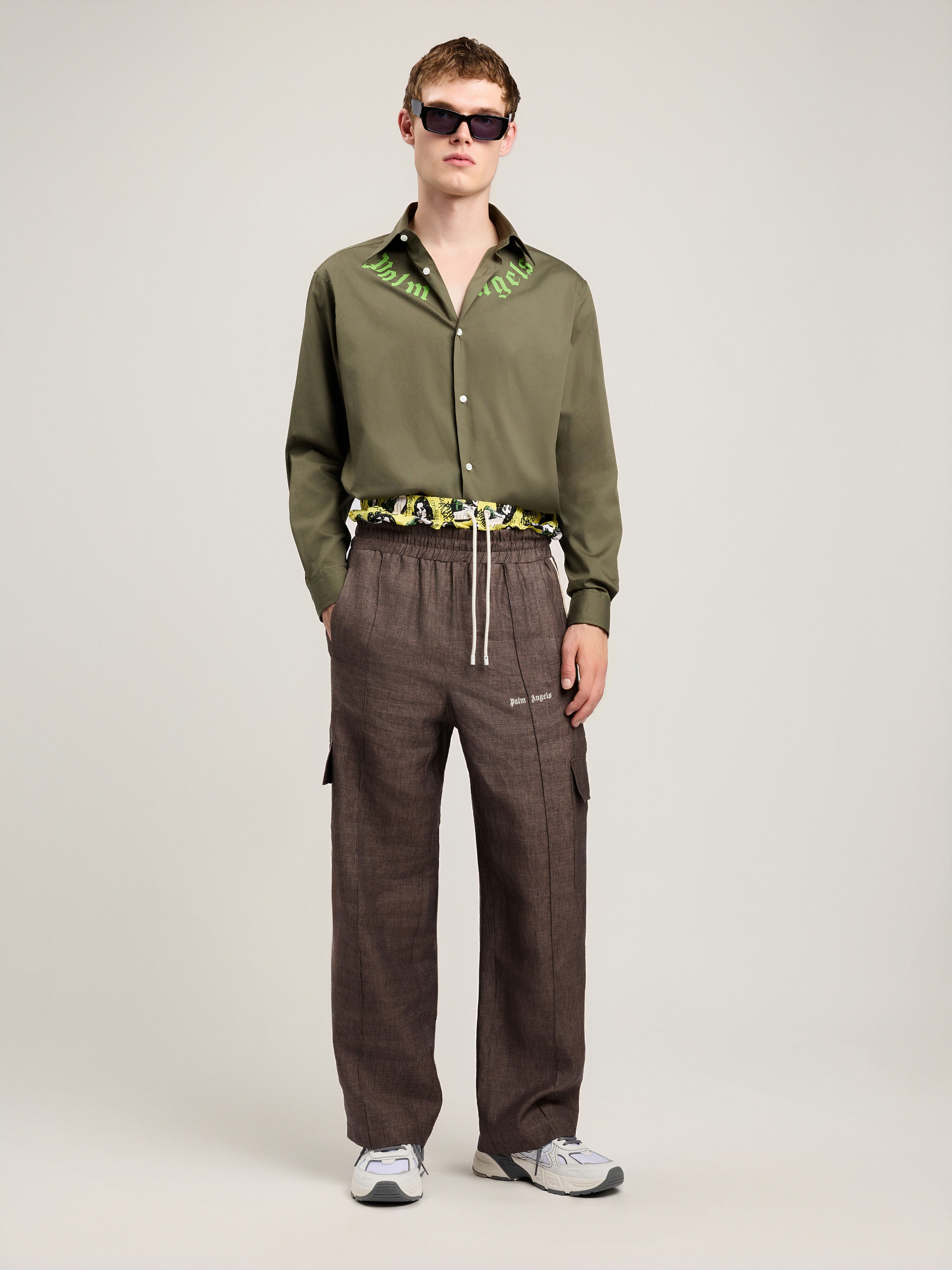 Classic Logo Track Pants in BROWN OFF WHITE for Men | Palm Angels®