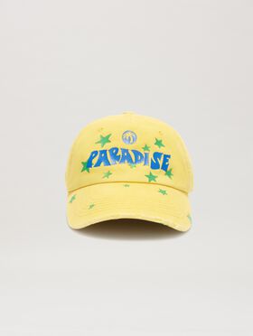 PALM ANGELS  Paradise baseball cap OFF WHITE - BROWN PMLA039S25FAB003