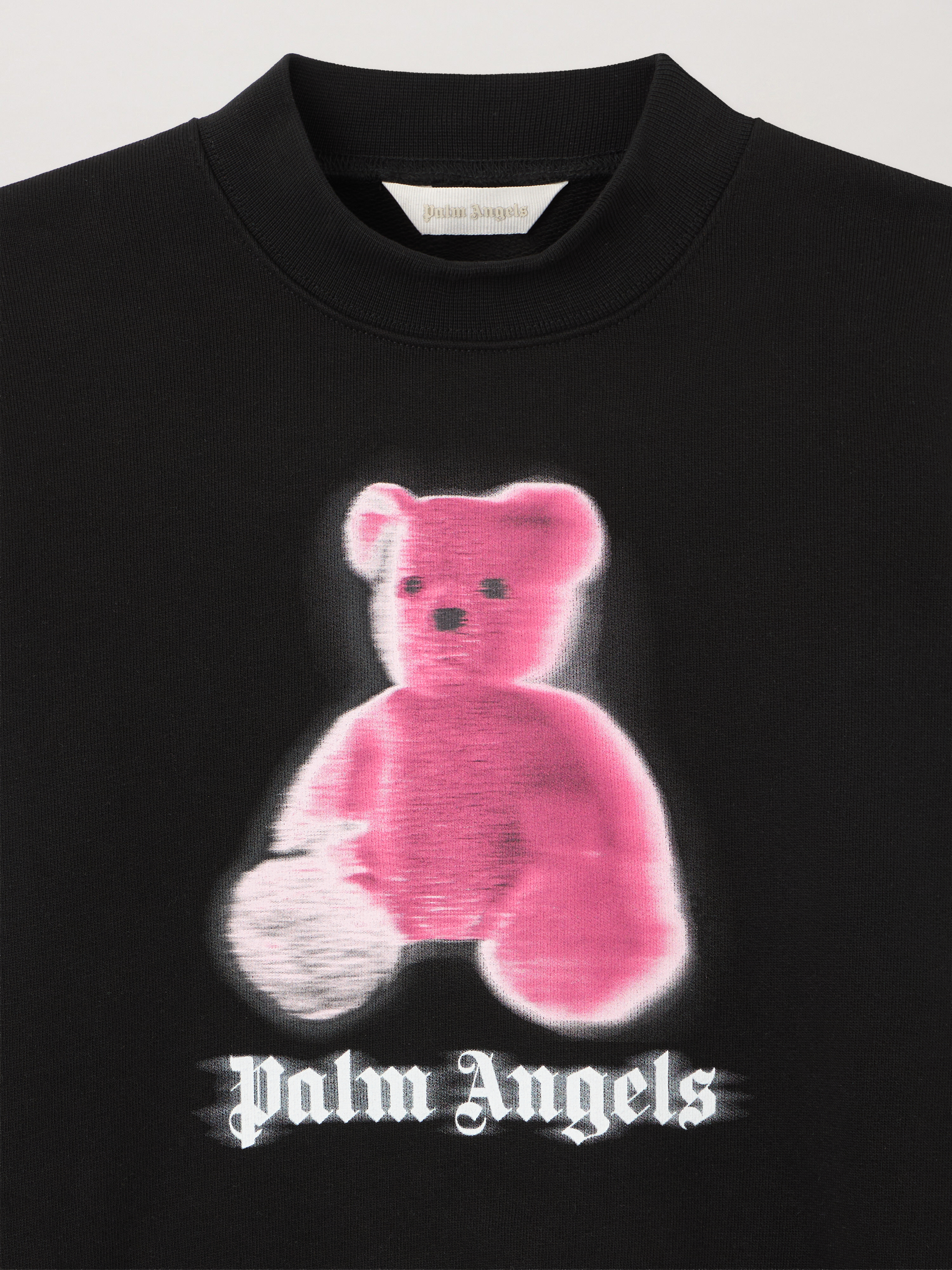  Palm Angels Blurred Bear Crewneck Sweater Kids  Nero/black 