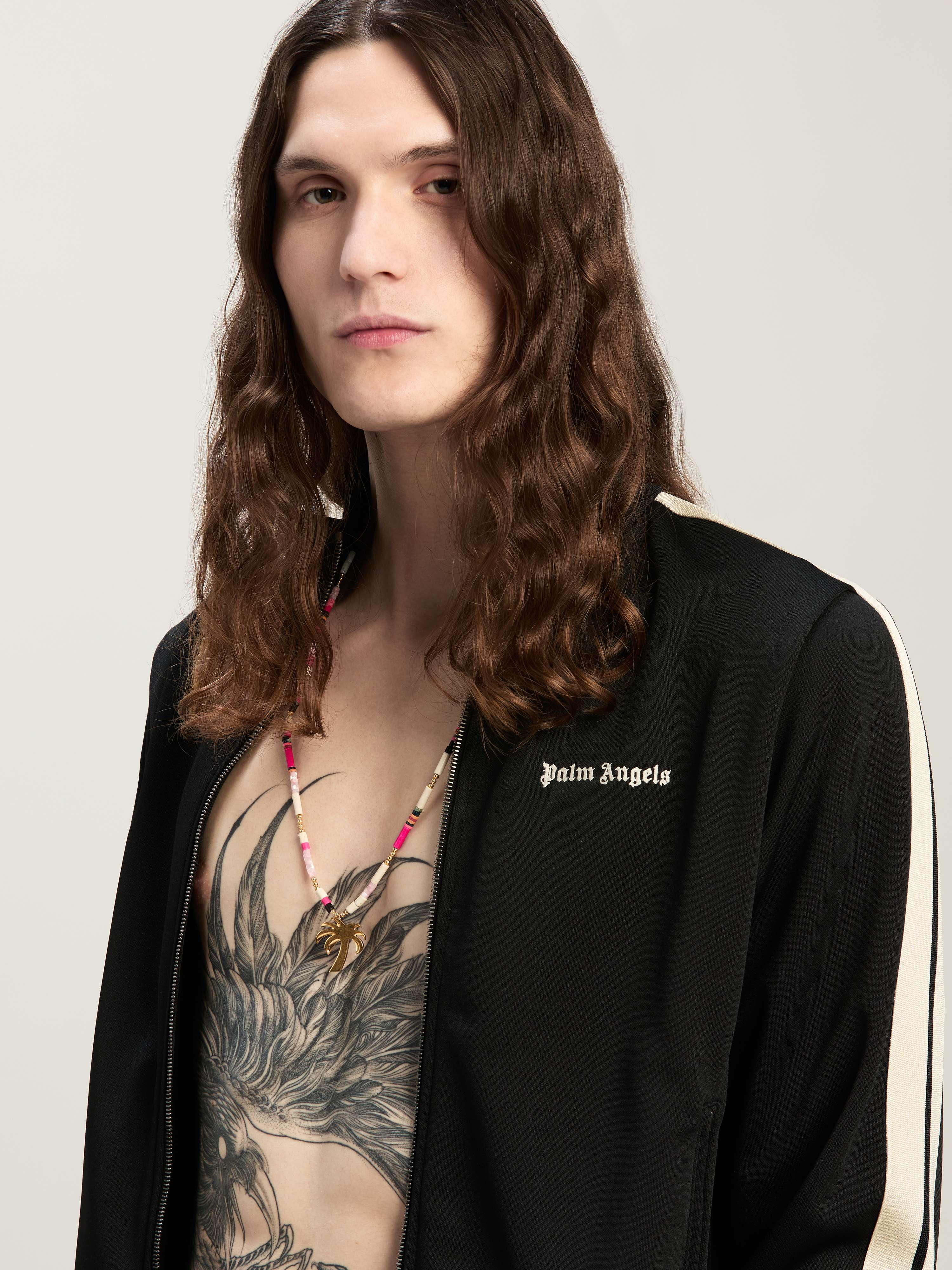 Shop Palm Angels Embroidered Logo Track Jacket