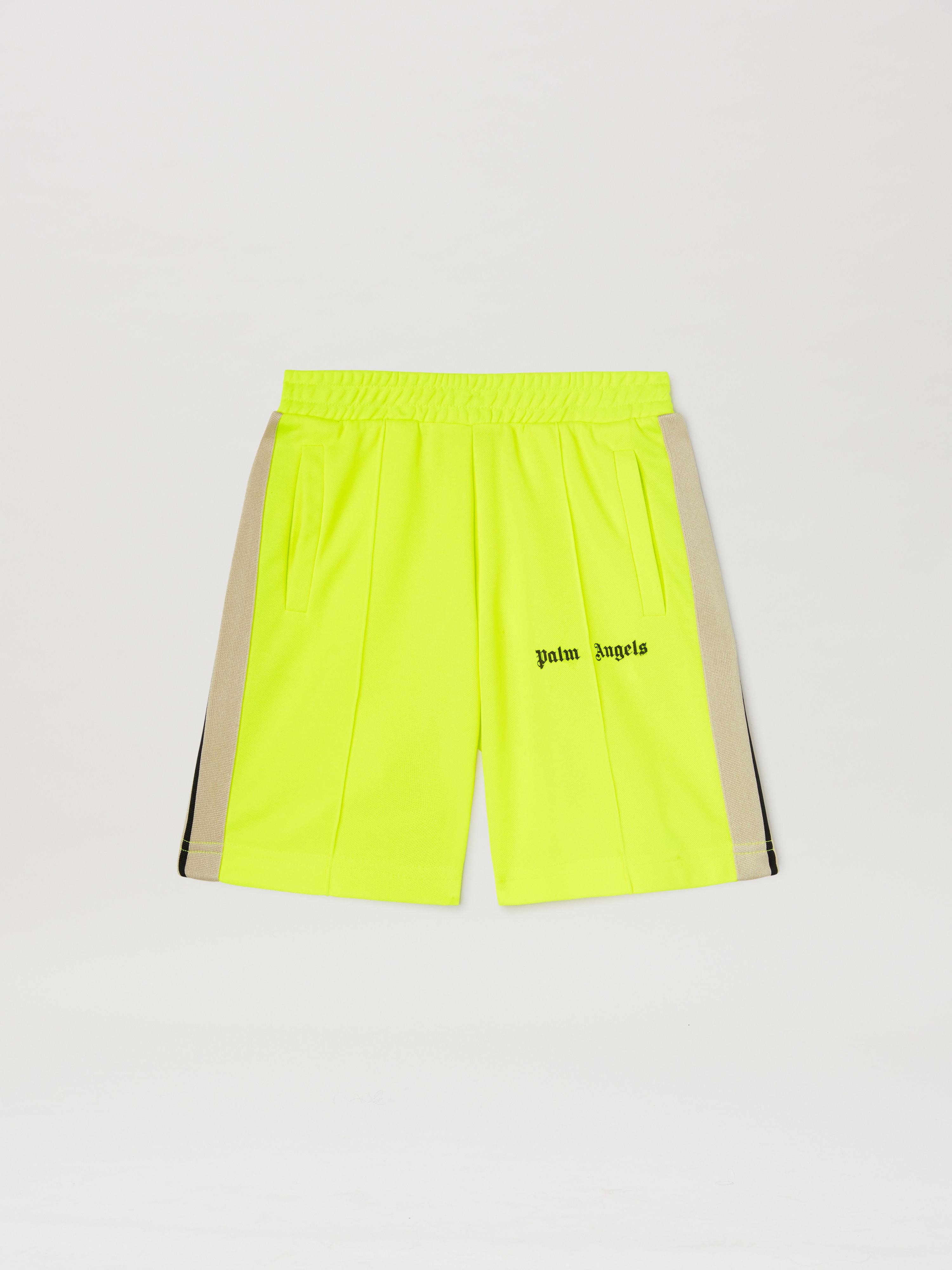 PALM ANGELS TRACK SHORT YELLOW FLUO BLAC in YELLOW FLUO