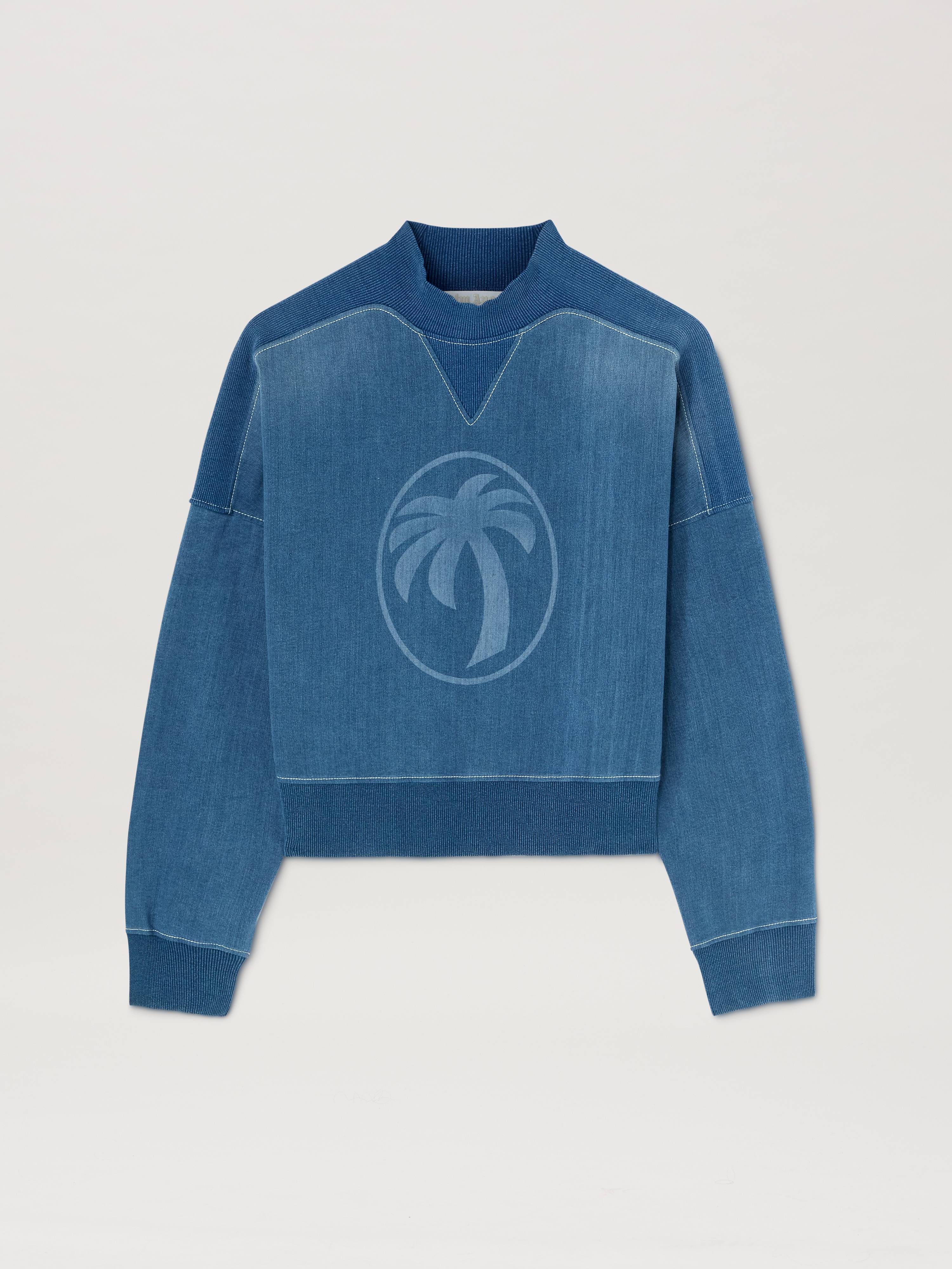 Palm Angels Oval Palm Lasered Sweatshirt