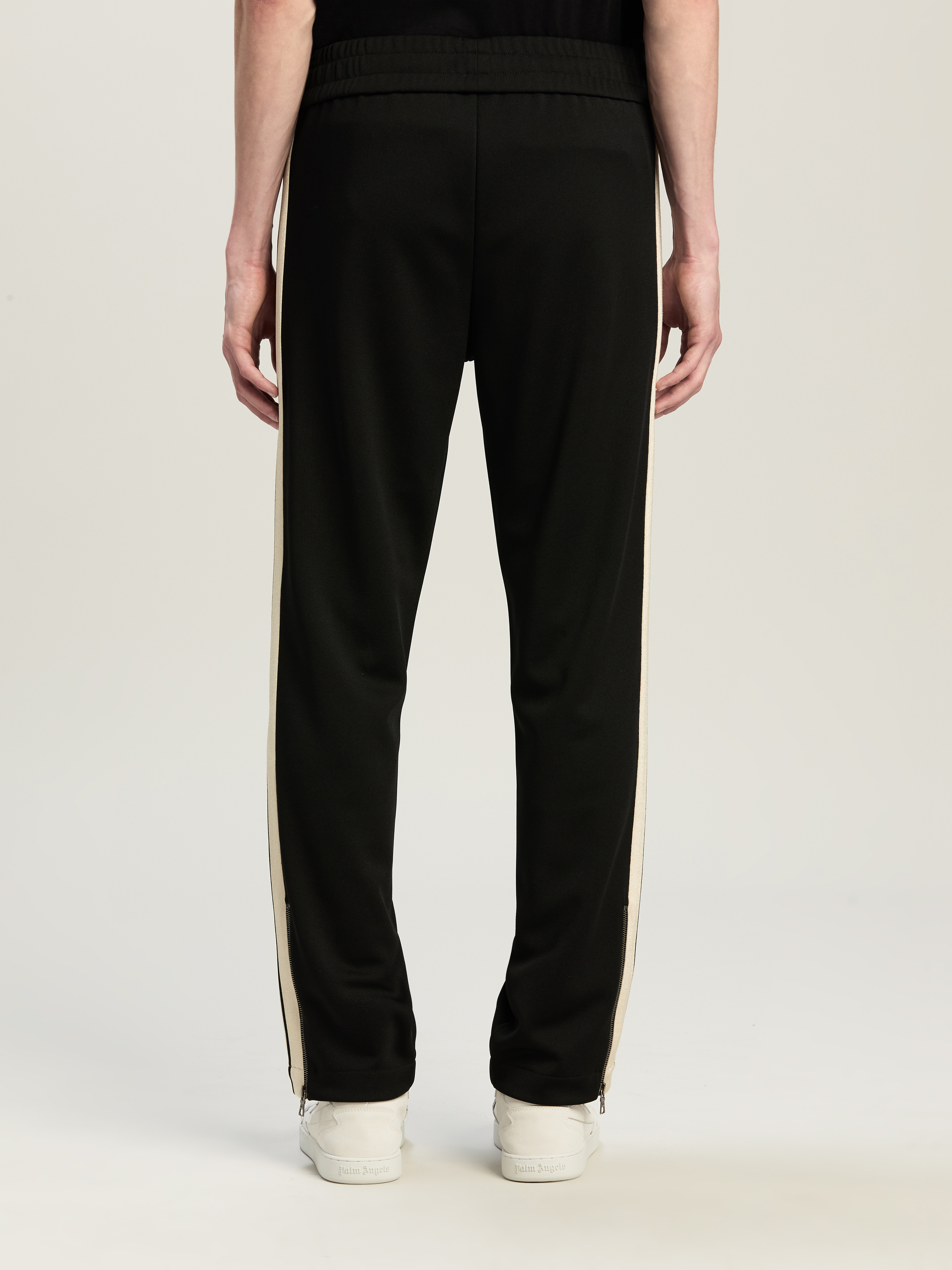 Palm Angels Logo Print Linen Track Pants