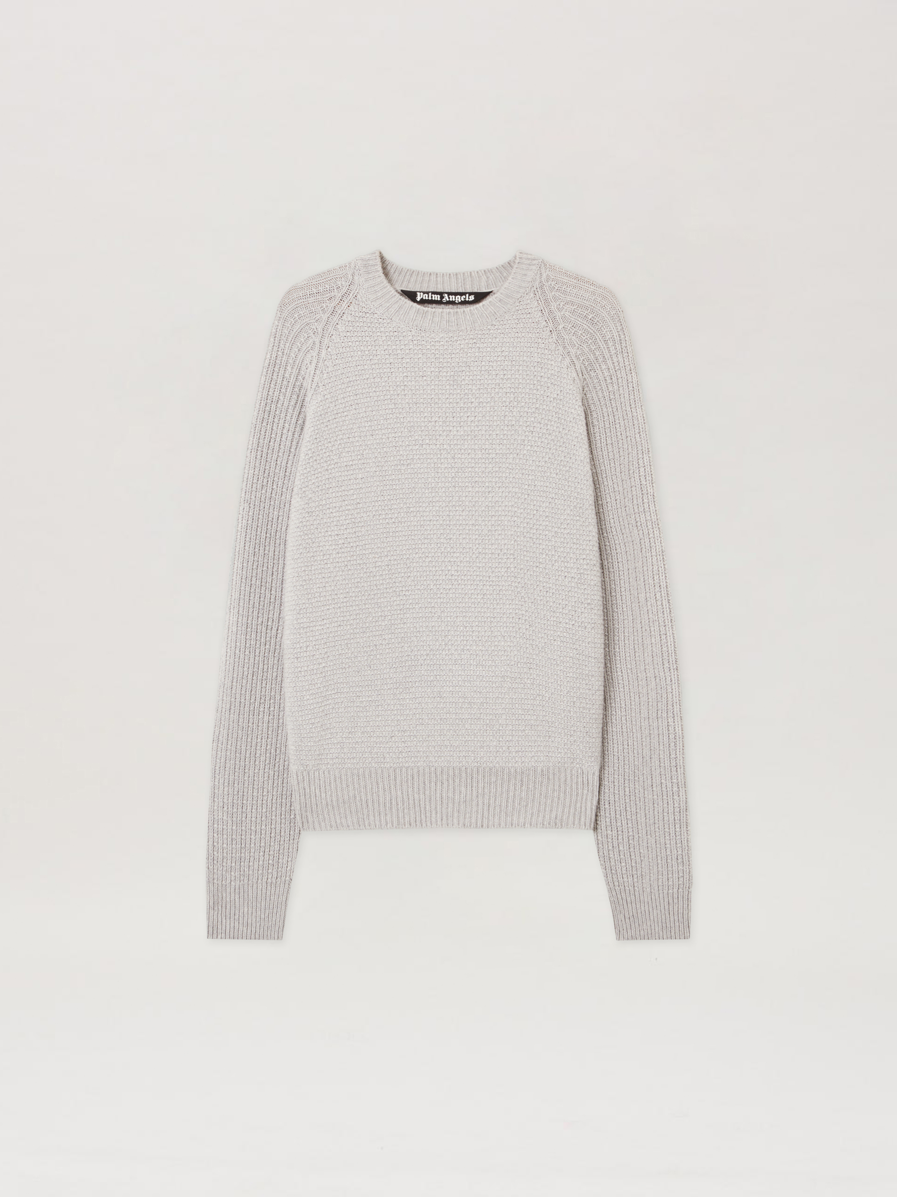 Palm Angels Curved Logo Ribbed Sweater