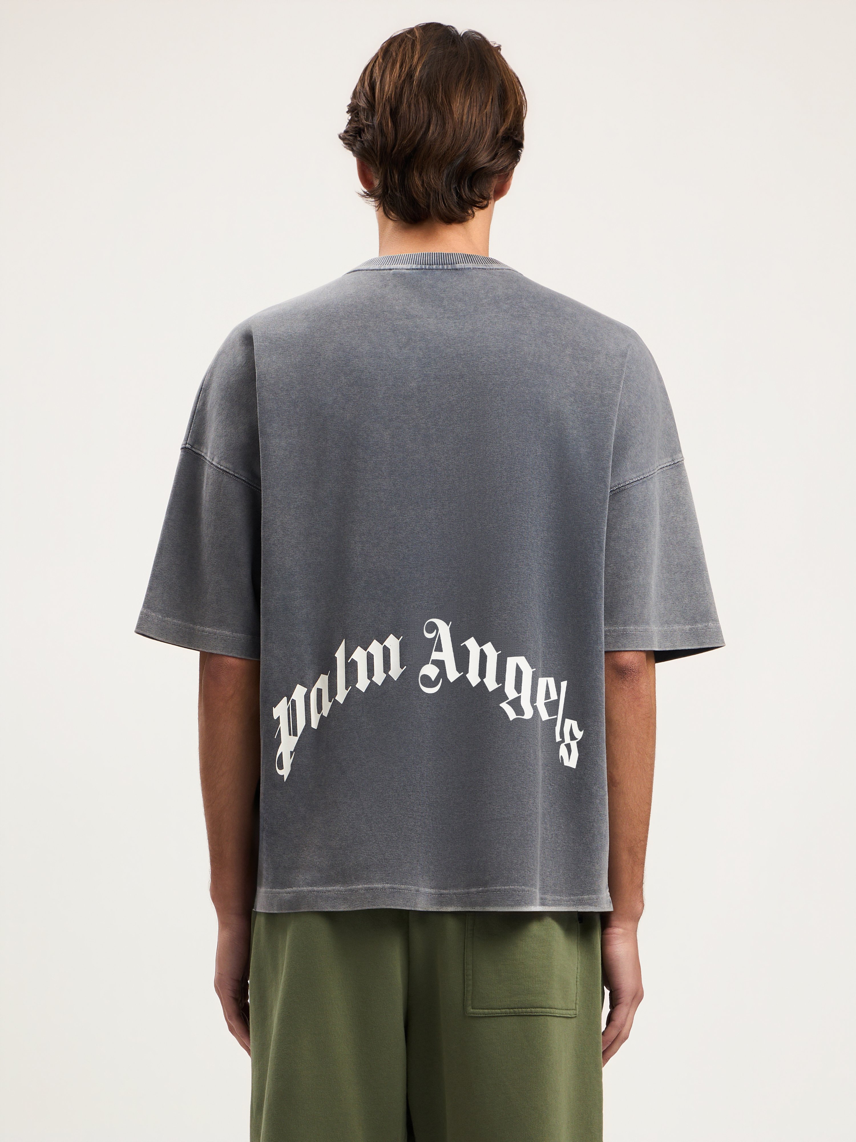 Palm Angels Skull-print Washed T-shirt In Multi