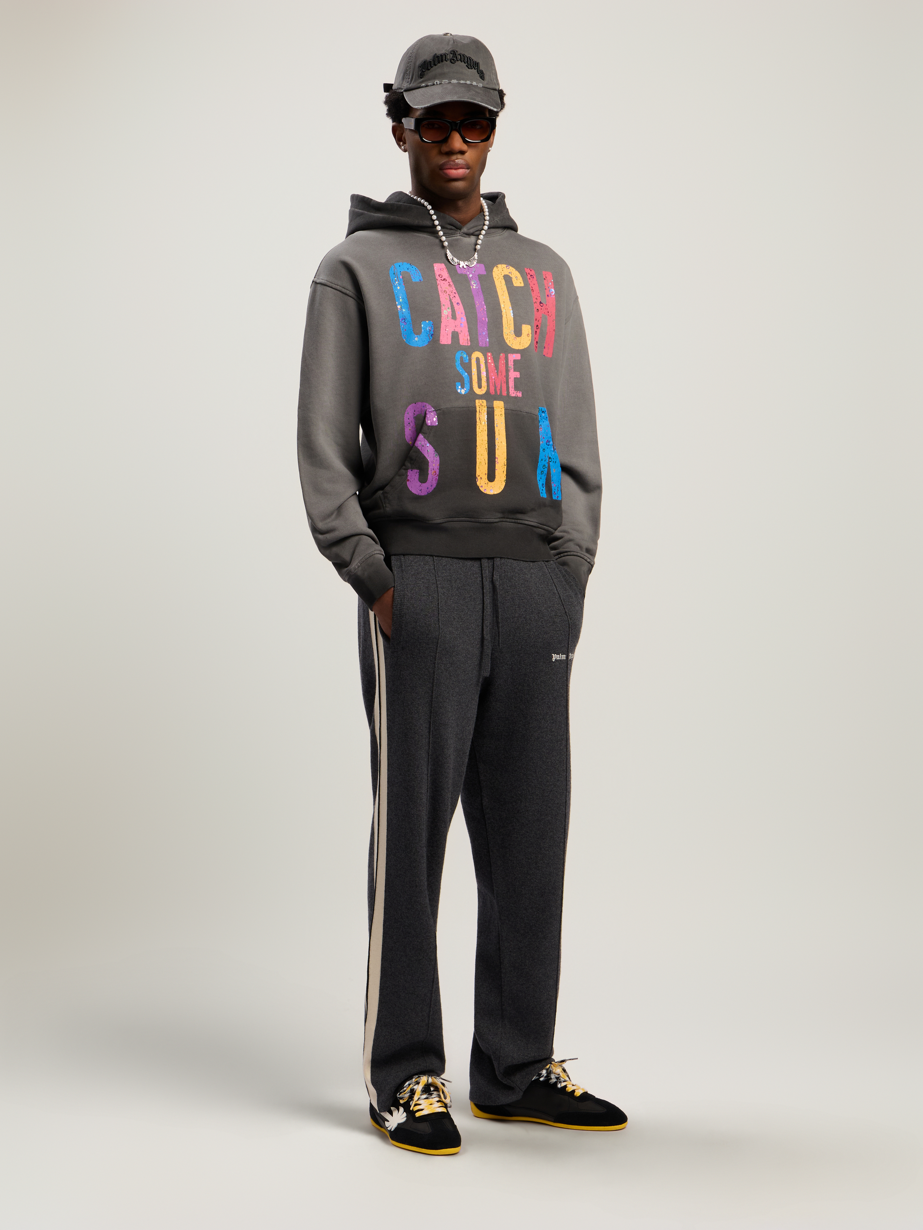 Classic Logo Knit Track Pants in DARK GREY - OFF WHITE for