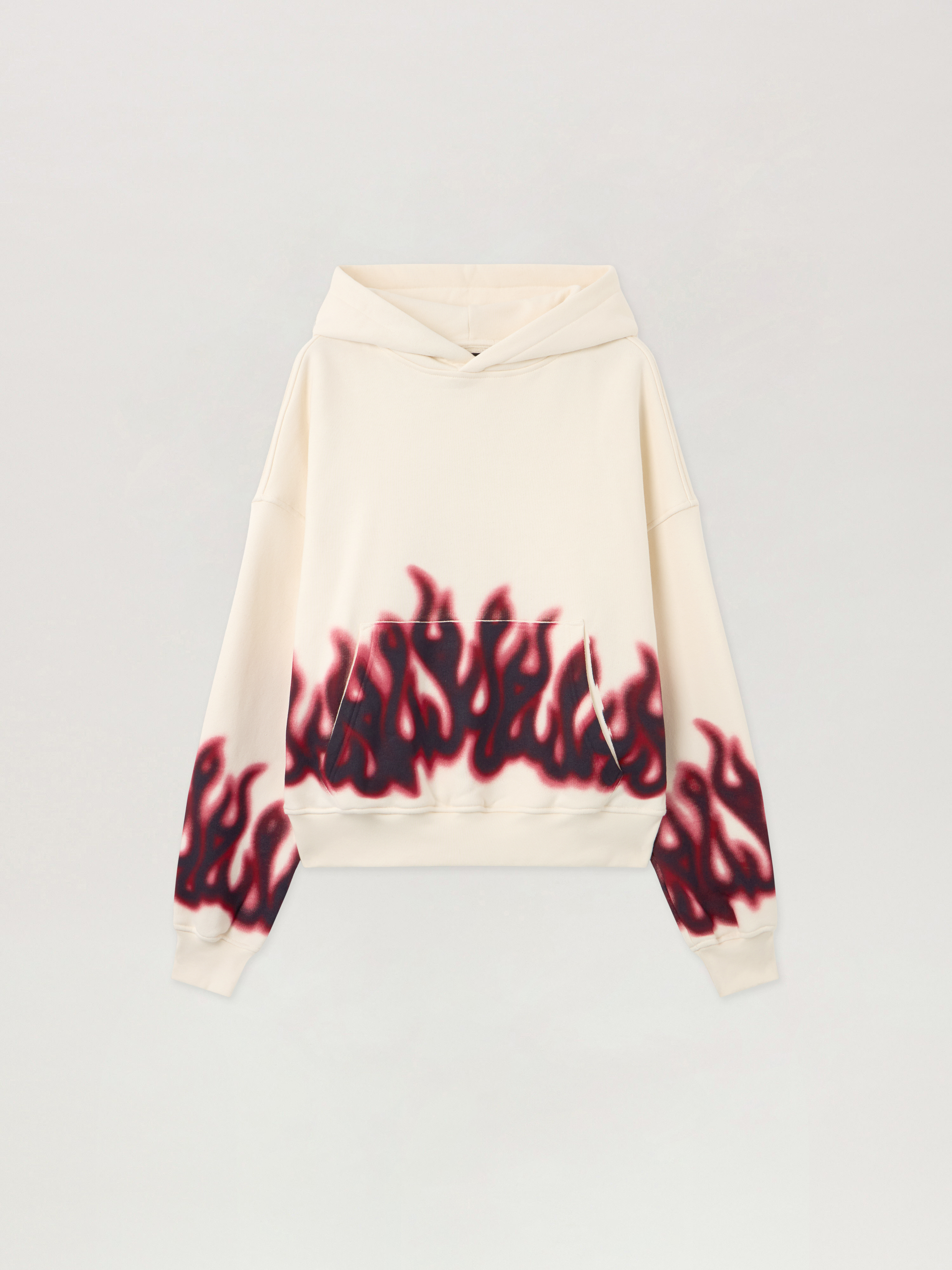Flames Loose Hoodie in OFF WHITE - MULTICOLOR for Men | Palm Angels®