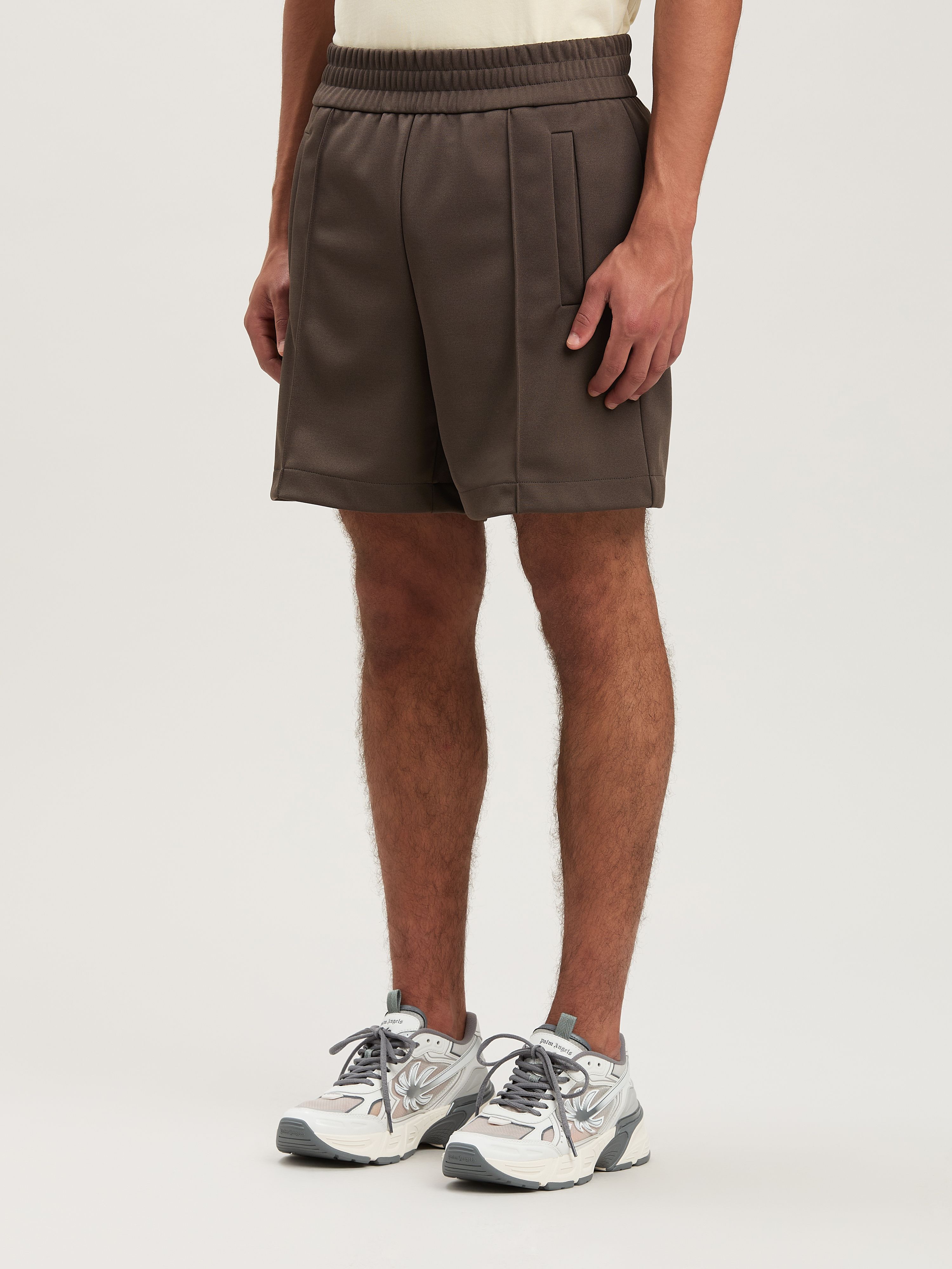 Palm Angels Curved Logo Track Shorts