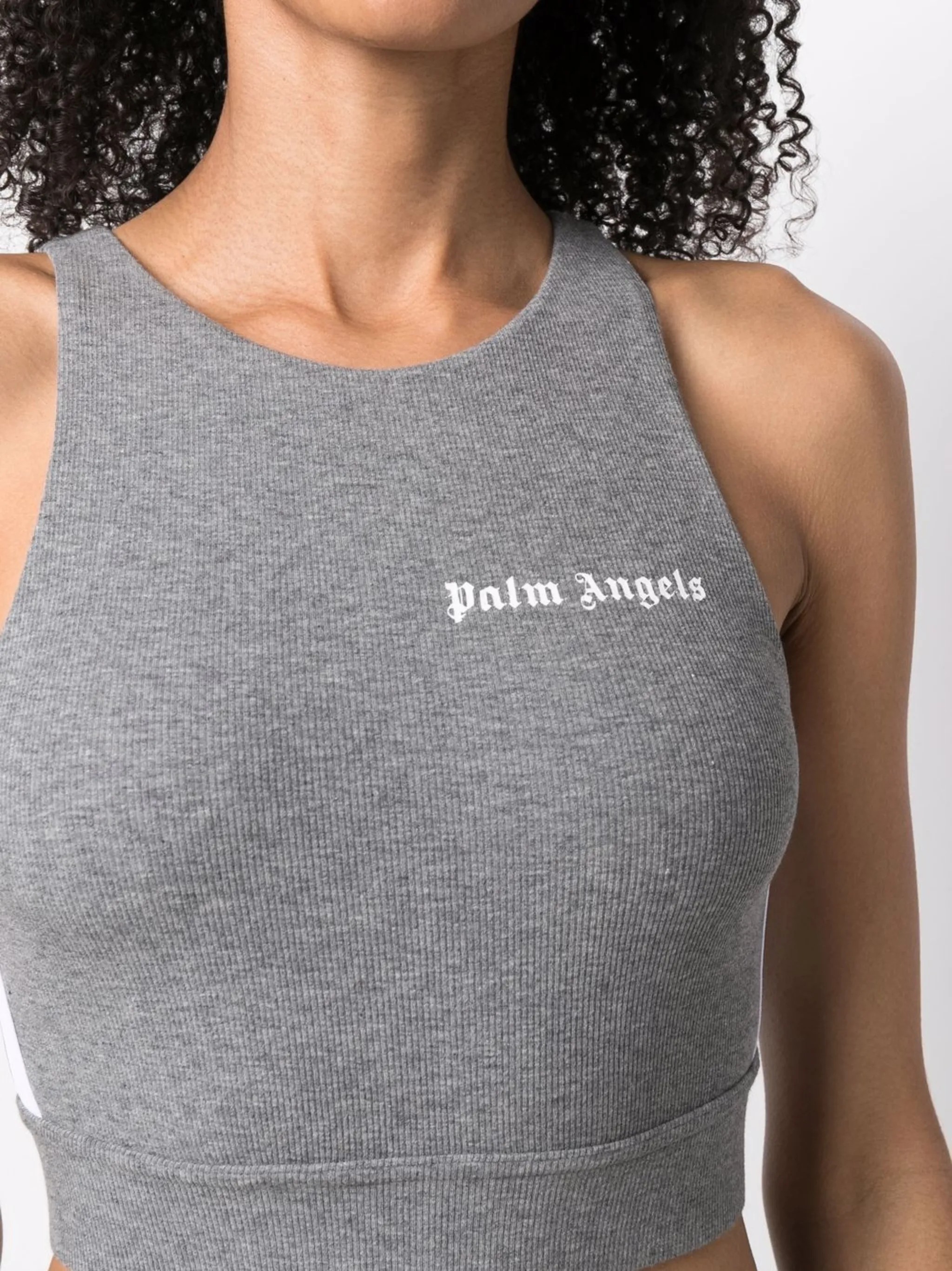 Palm Angels Training Track Top In Gray