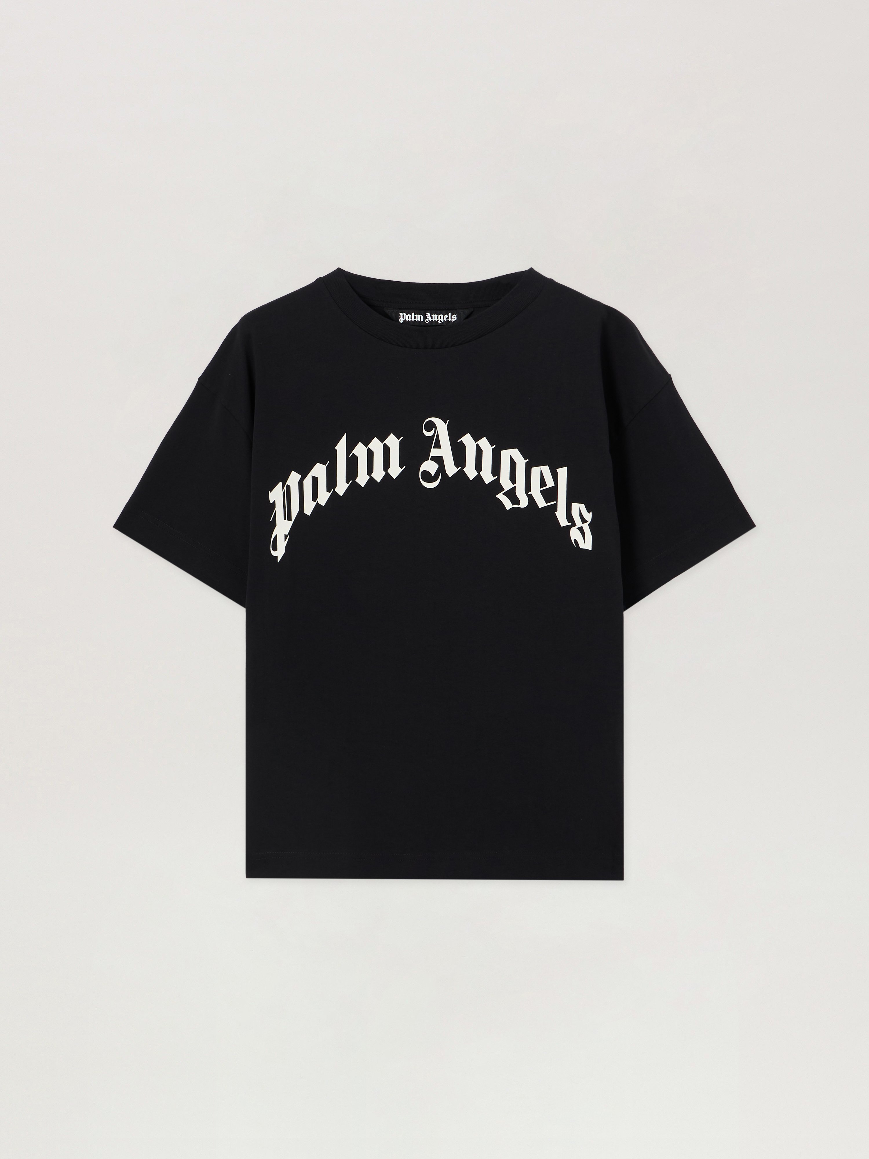 【人気モデル】Palm Angels Tシャツ ビッグロゴ 黒 M. PMAA109S26JER00G_1003_0.jpg