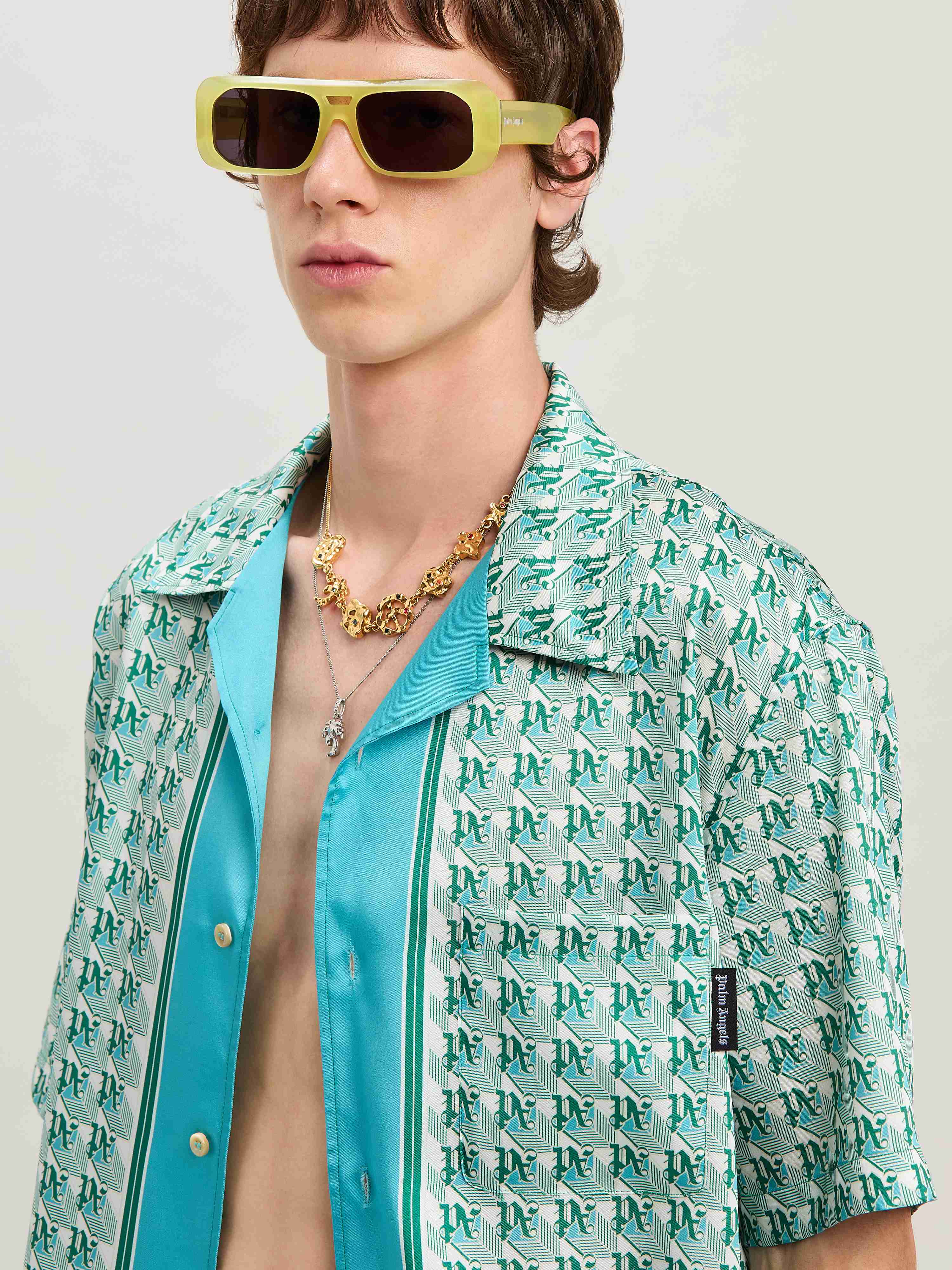 PALM ANGELS PA DIAMOND SHORT SLEEVES SHIRT