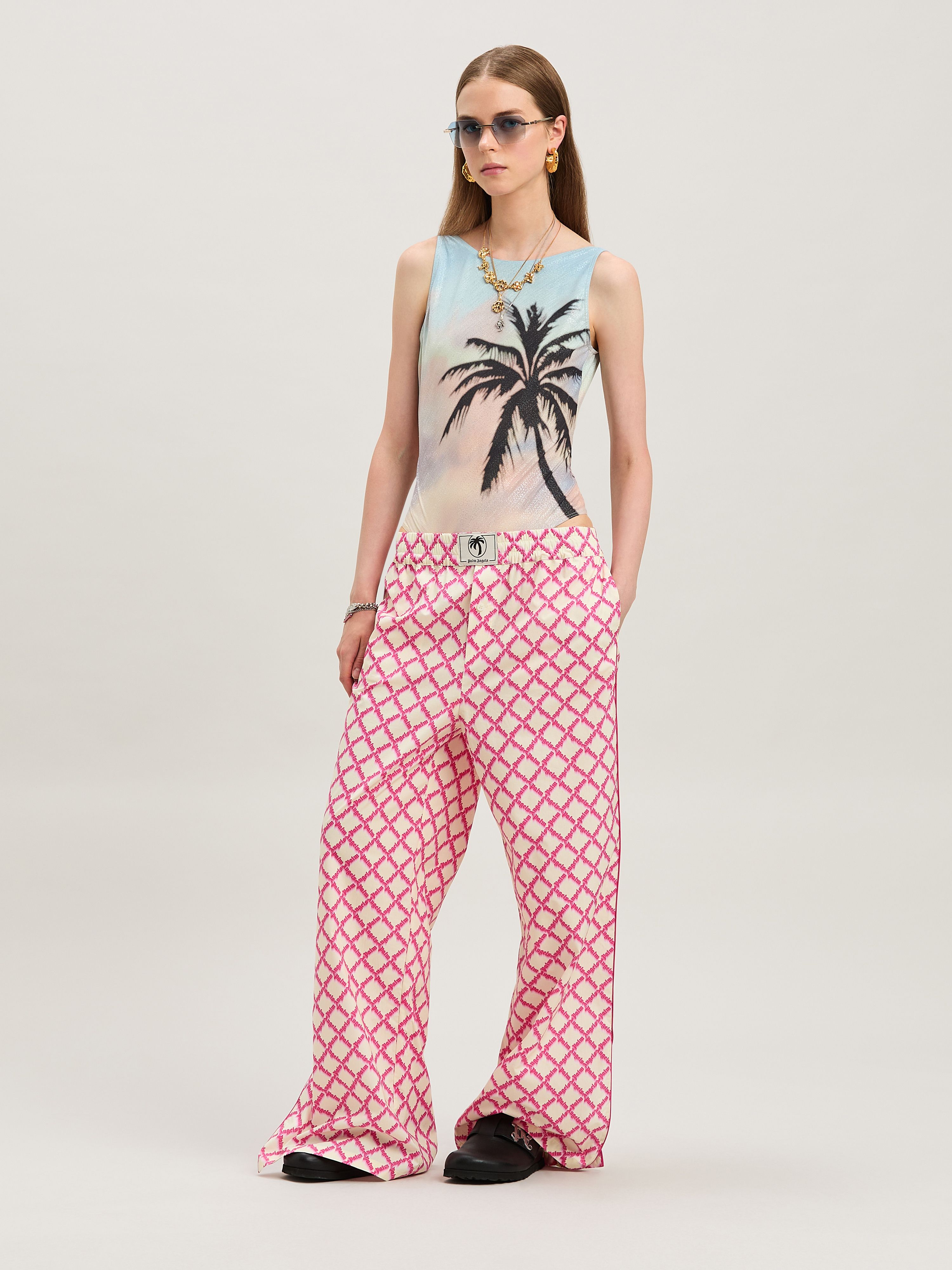 Palm Angels Sunrise Palm Print One-piece Swimsuit