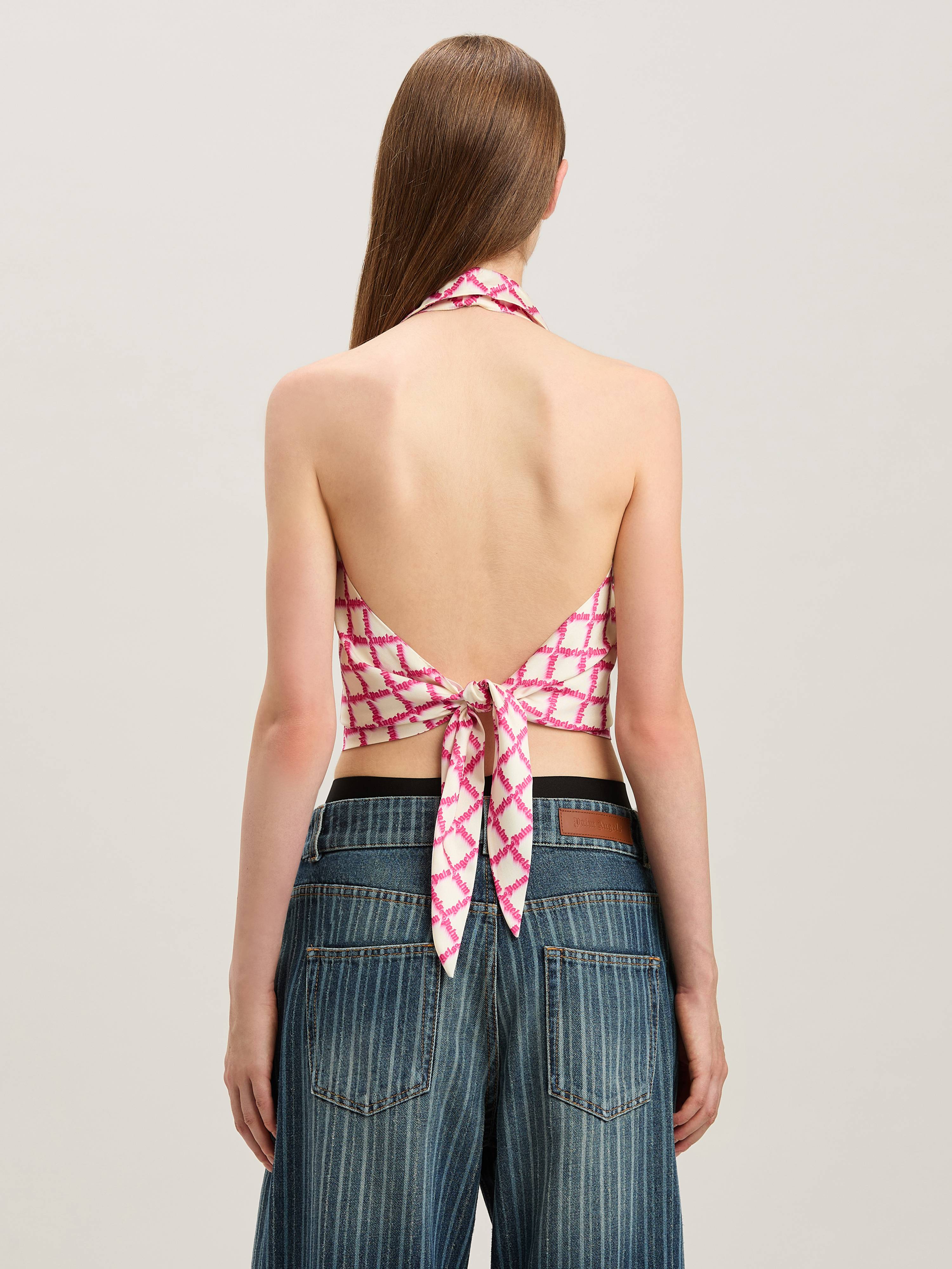 Palm Angels Net Logo Open Back Shirt