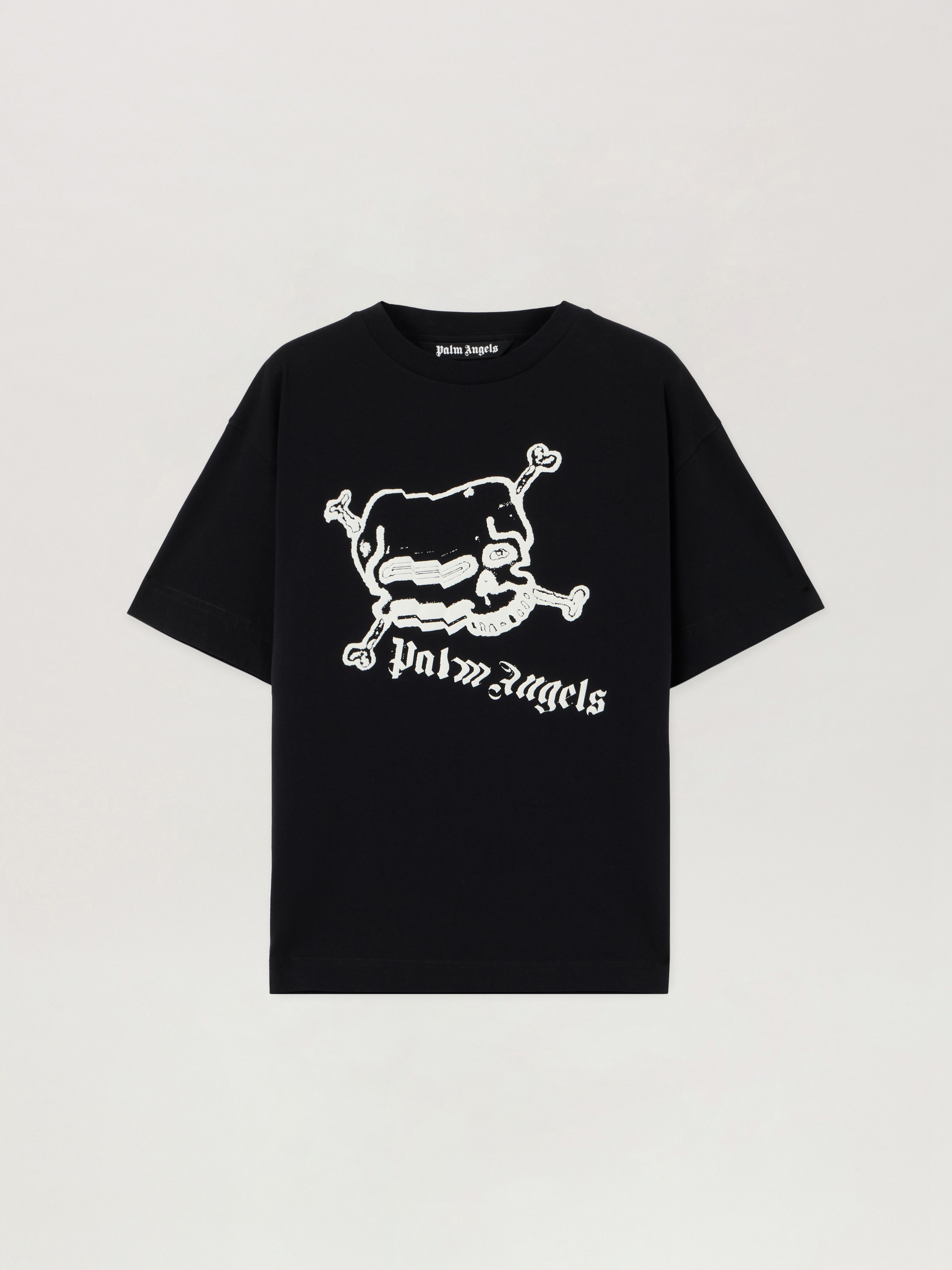 Skull T-Shirt in BLACK OFF WHITE for Men | Palm Angels®
