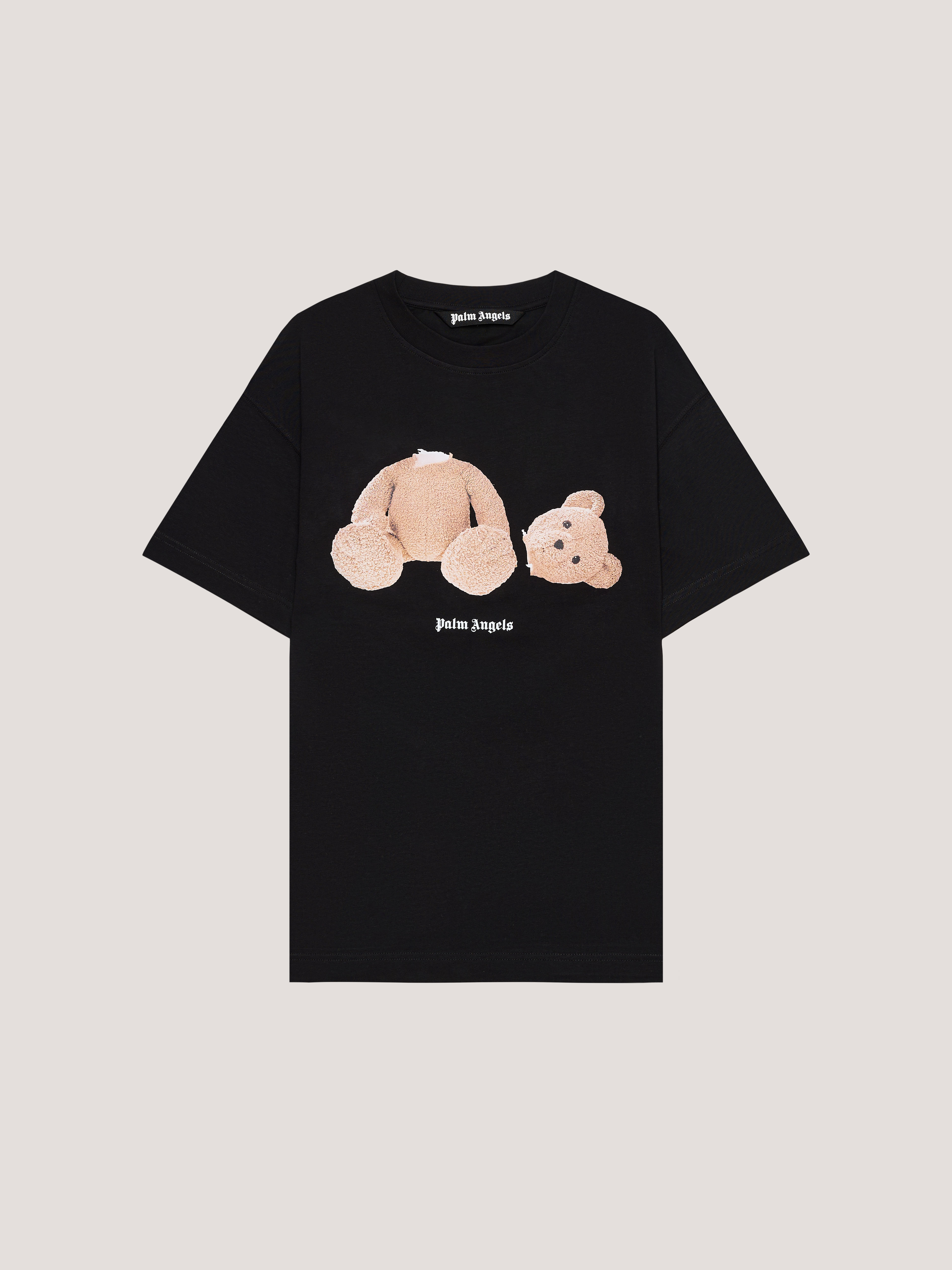 Palm Angels Broken Bear Graphic T-shirt In Black