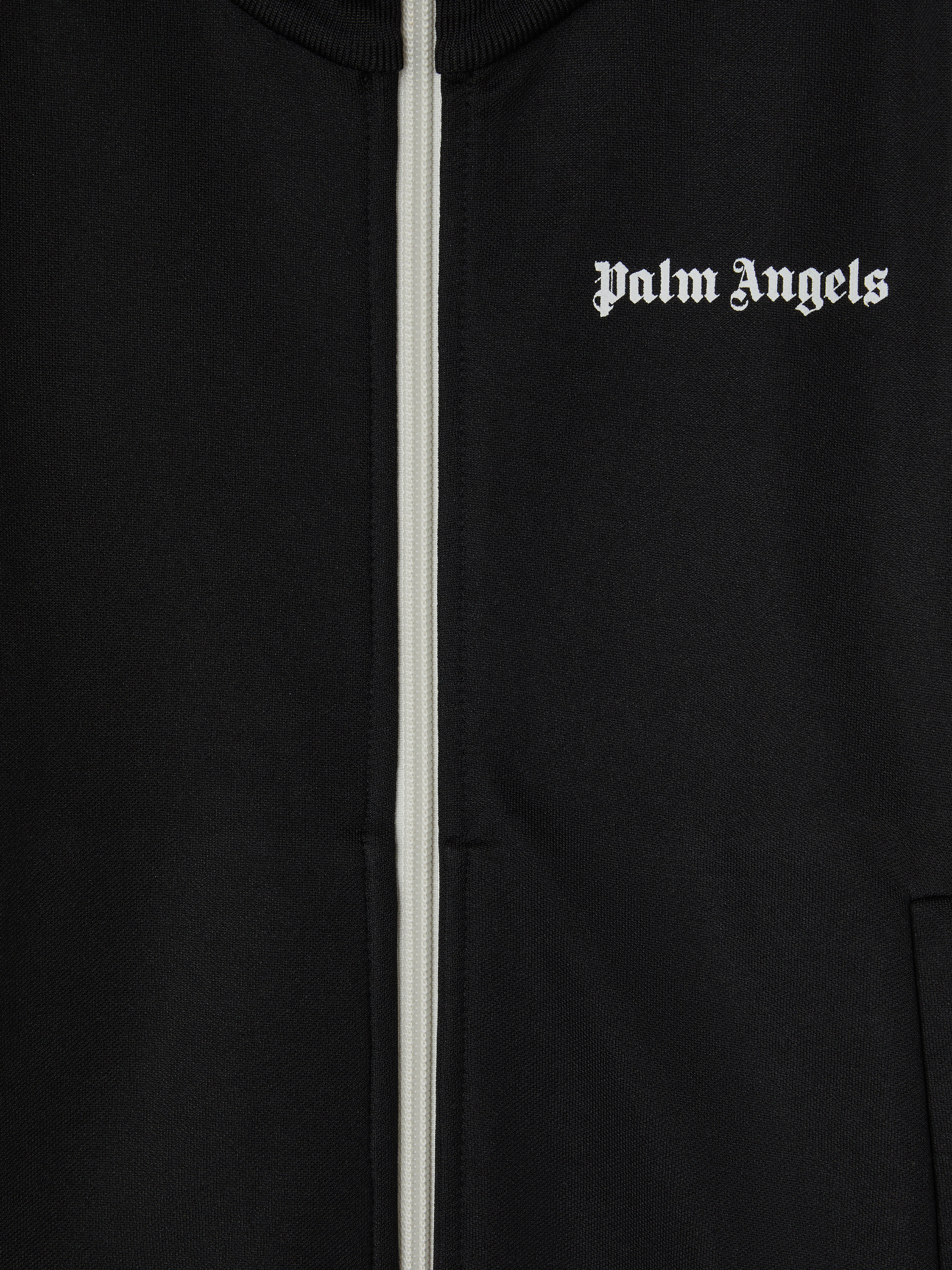 Palm Angels Stripe-detail Track Jacket In Black