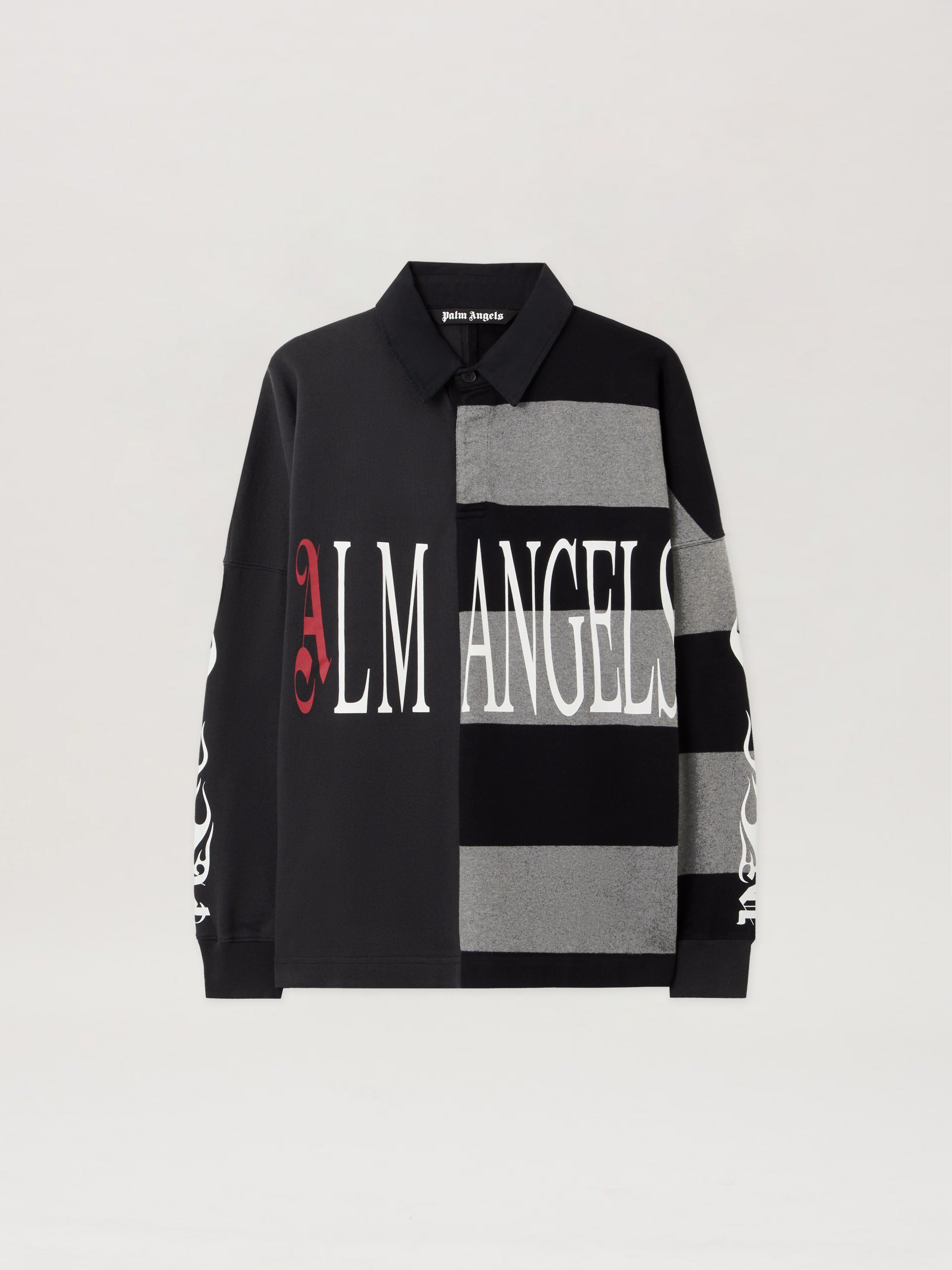 Palm Angels Flames Flag Polo Shirt