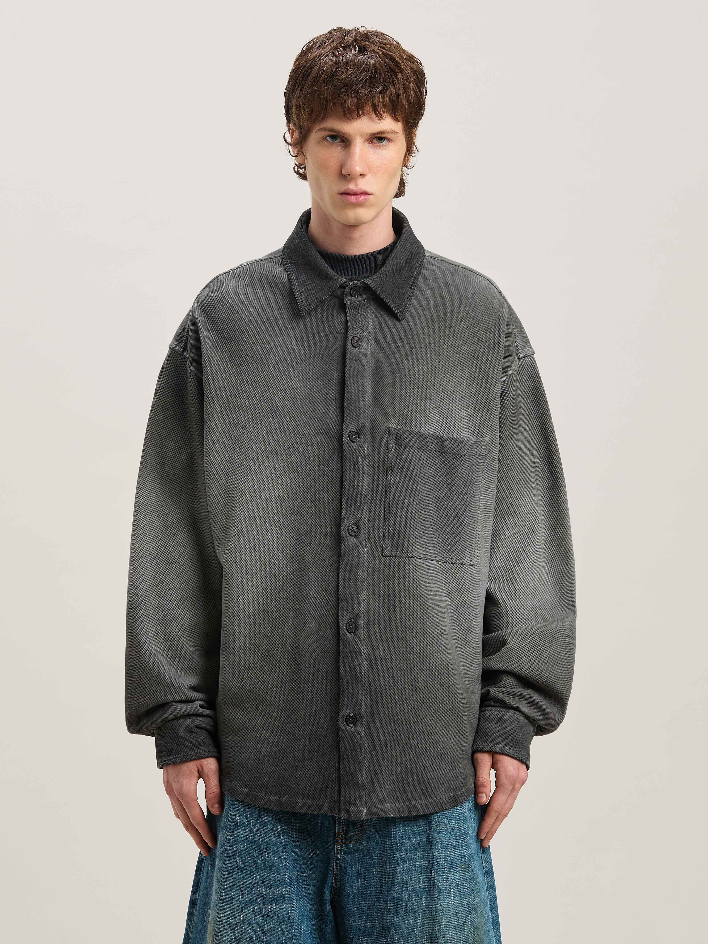 Palm Angels Hemdjacke Mit Klassischem Logo